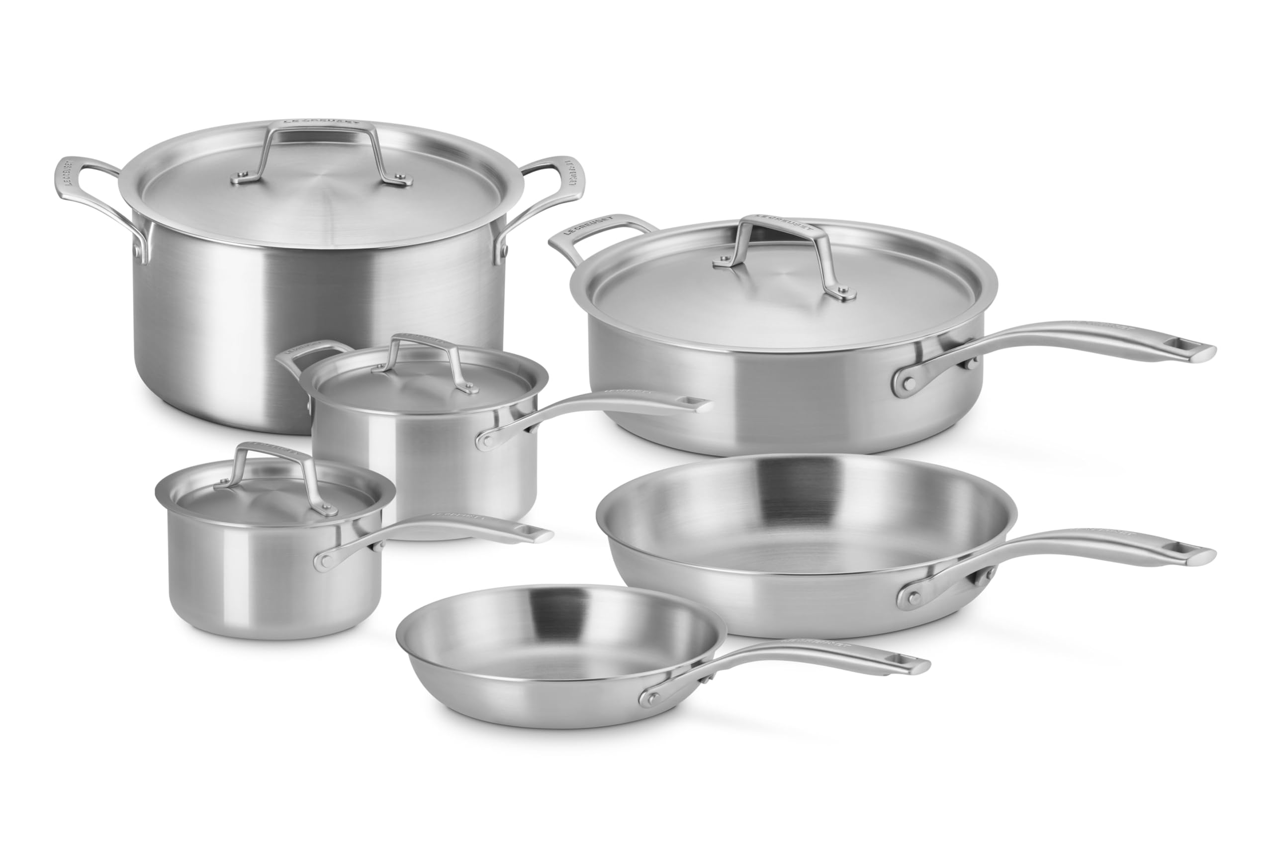 le-creuset-essential-stainless-steel-10-piece-cookware-set-2 image 1