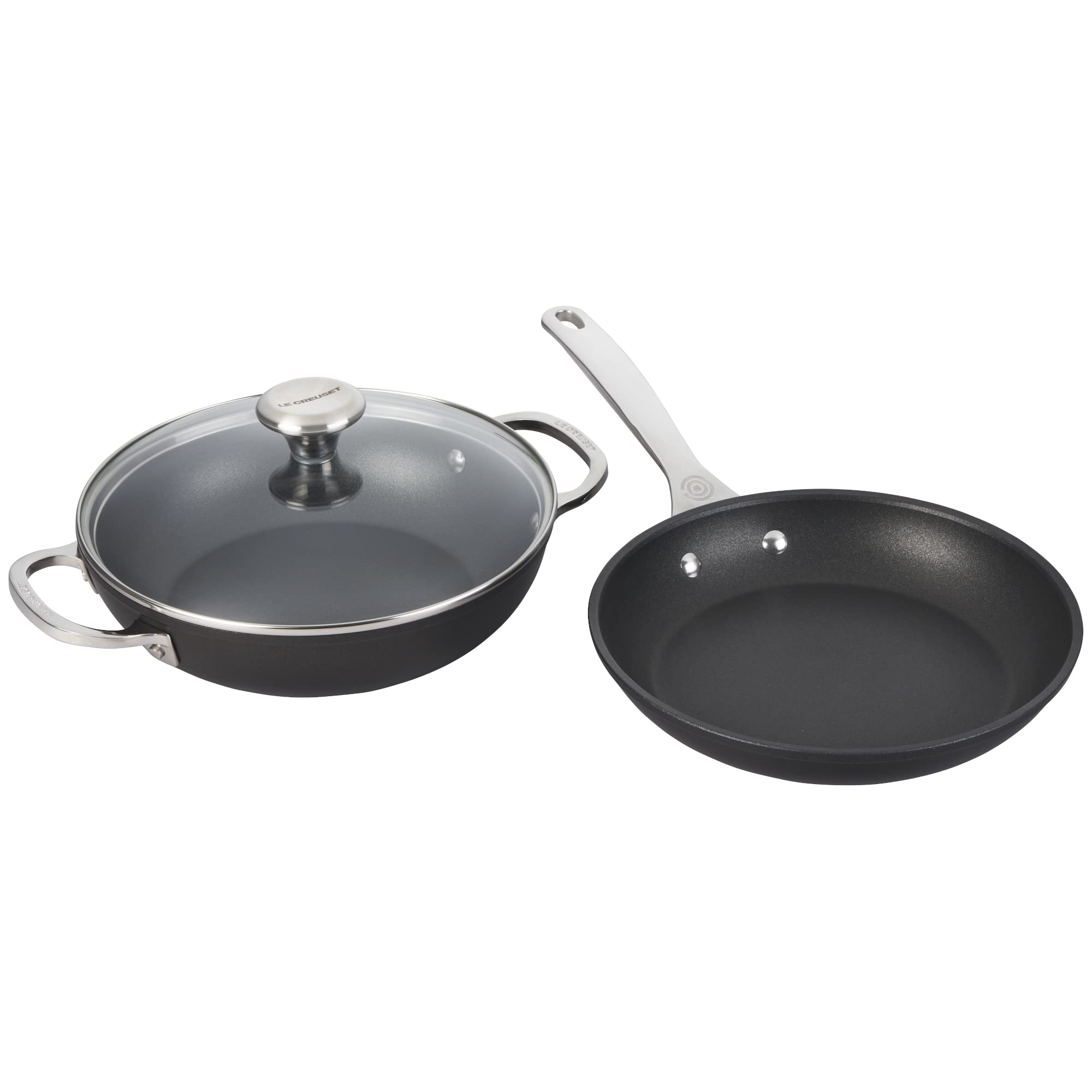 le-creuset-toughened-nonstick-pro-3-piece-cookware-set-9-5-fry-pan-2-5-qt-braise image 1