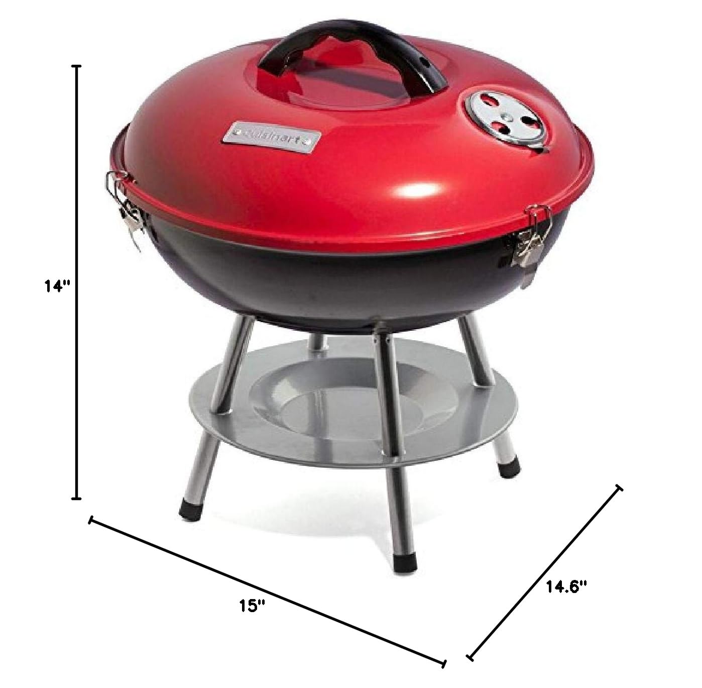 cuisinart-14-inch-portable-charcoal-grill-with-locking-lid-and-dual-vents-red image 8