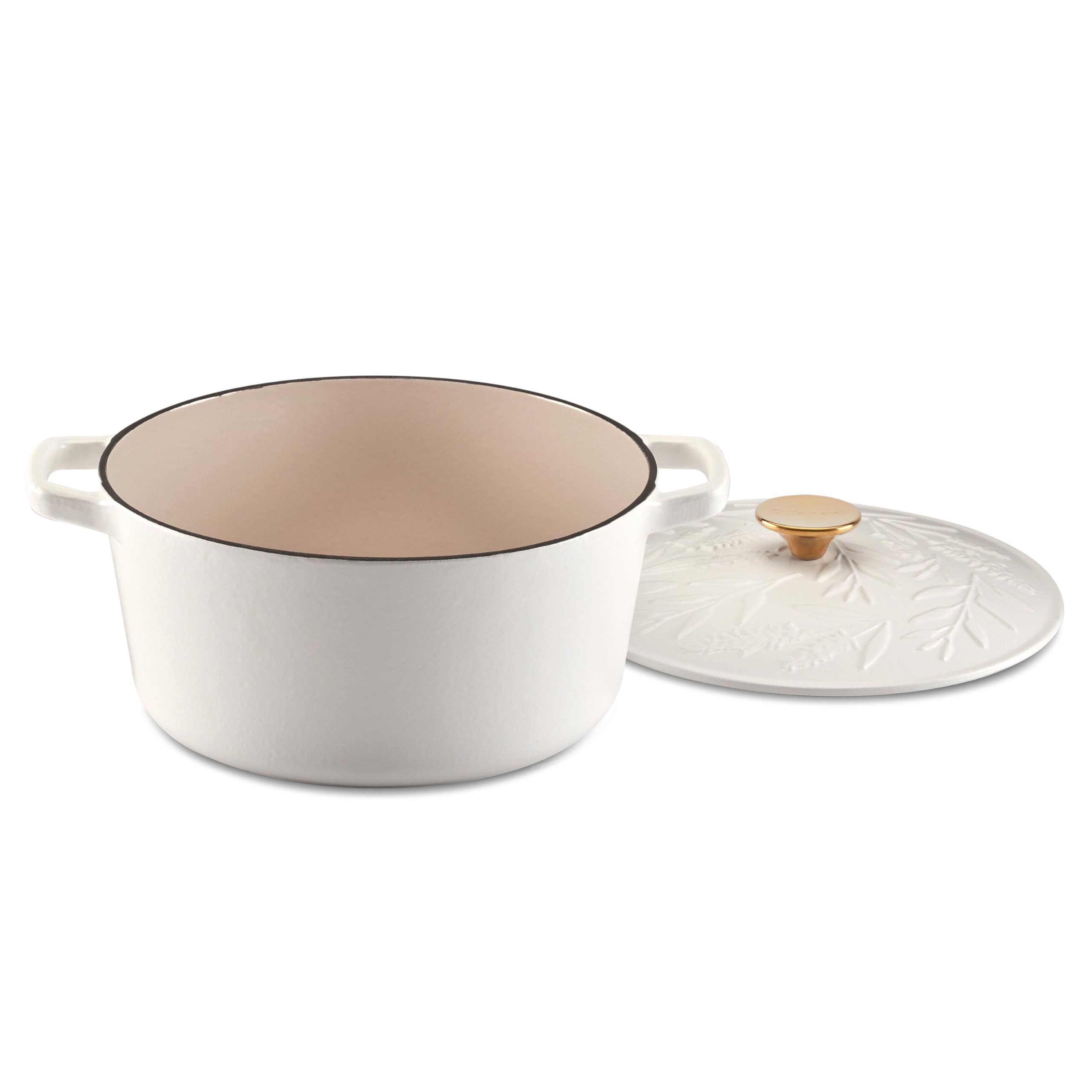 cuisinart-earth-essence-5-qt-cast-iron-casserole-with-cover-rosemary-thyme-ci650 image 8