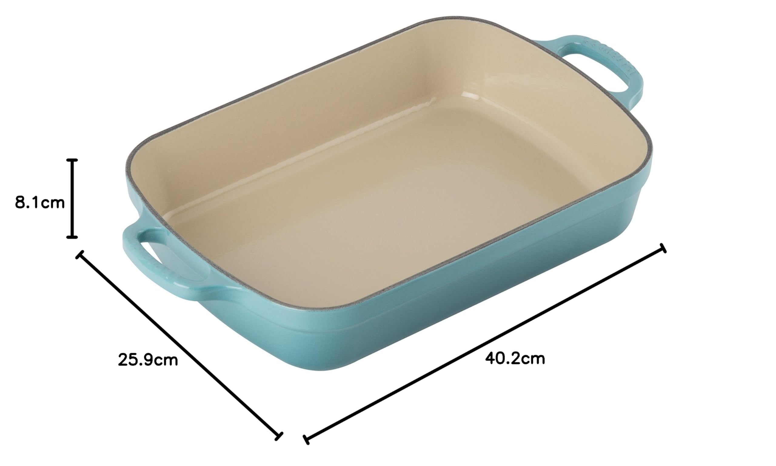 le-creuset-enameled-cast-iron-signature-rectangular-roaster-5-25-qt-meringue image 4