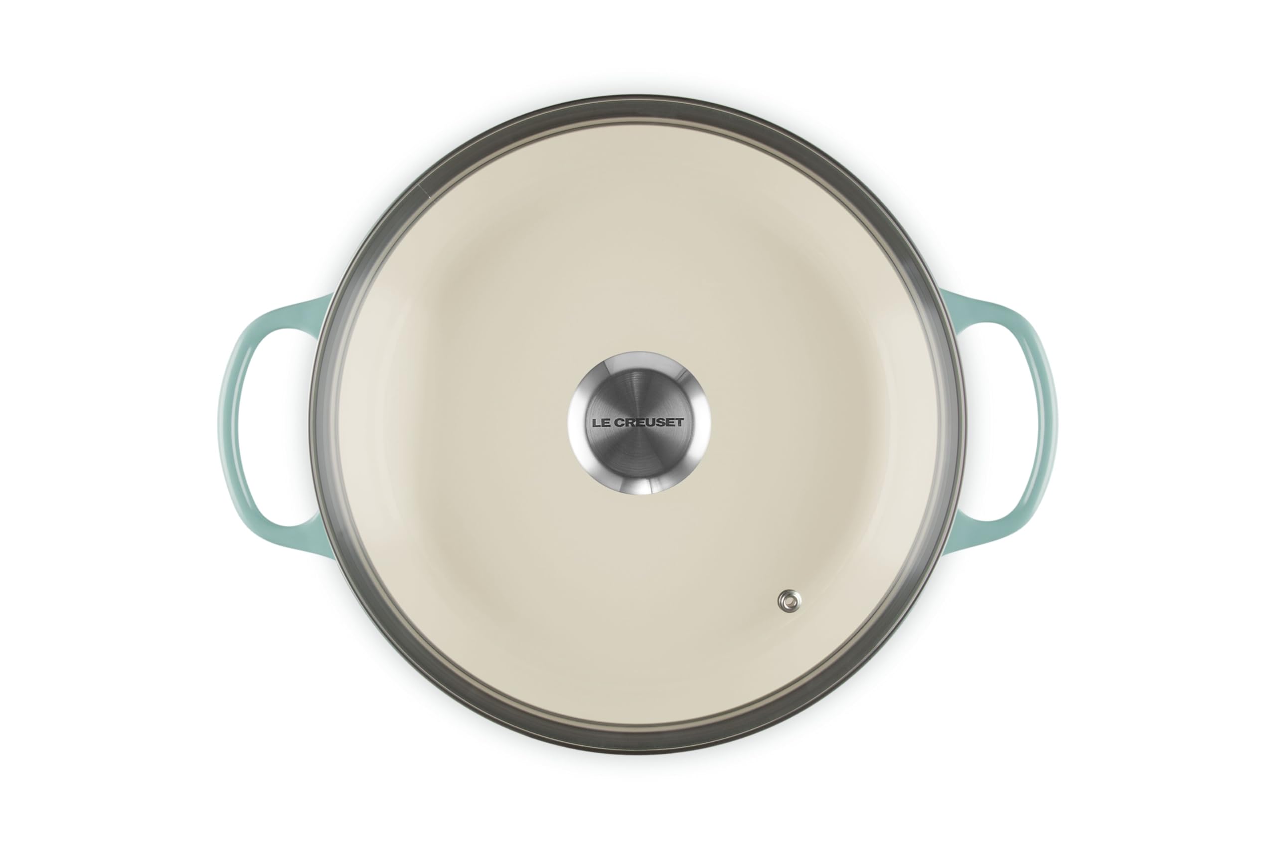 le-creuset-enameled-cast-iron-signature-round-braiser-2-25-qt-sea-salt image 2