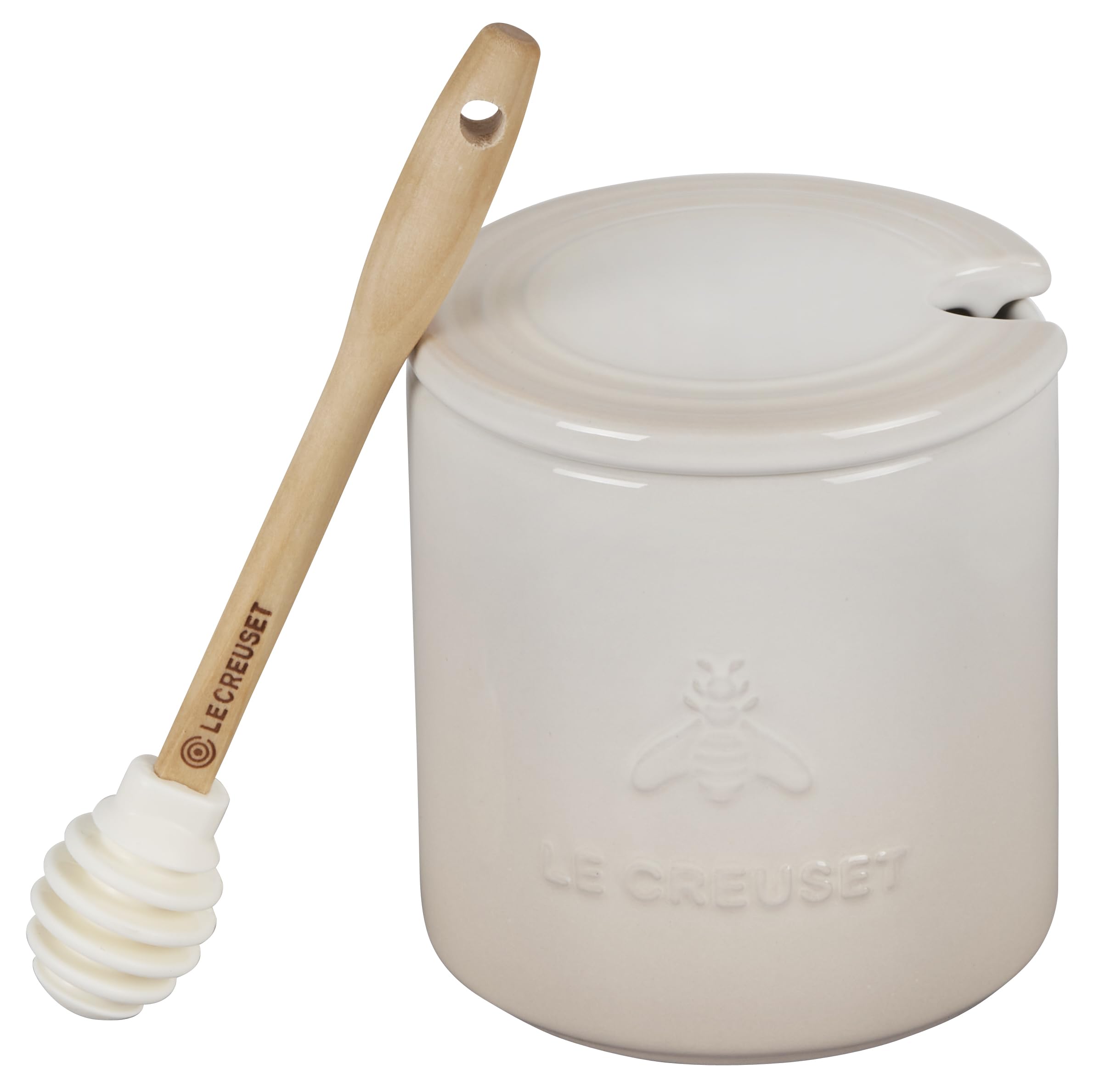 le-creuset-stoneware-honey-pot-14-oz-meringue image 1