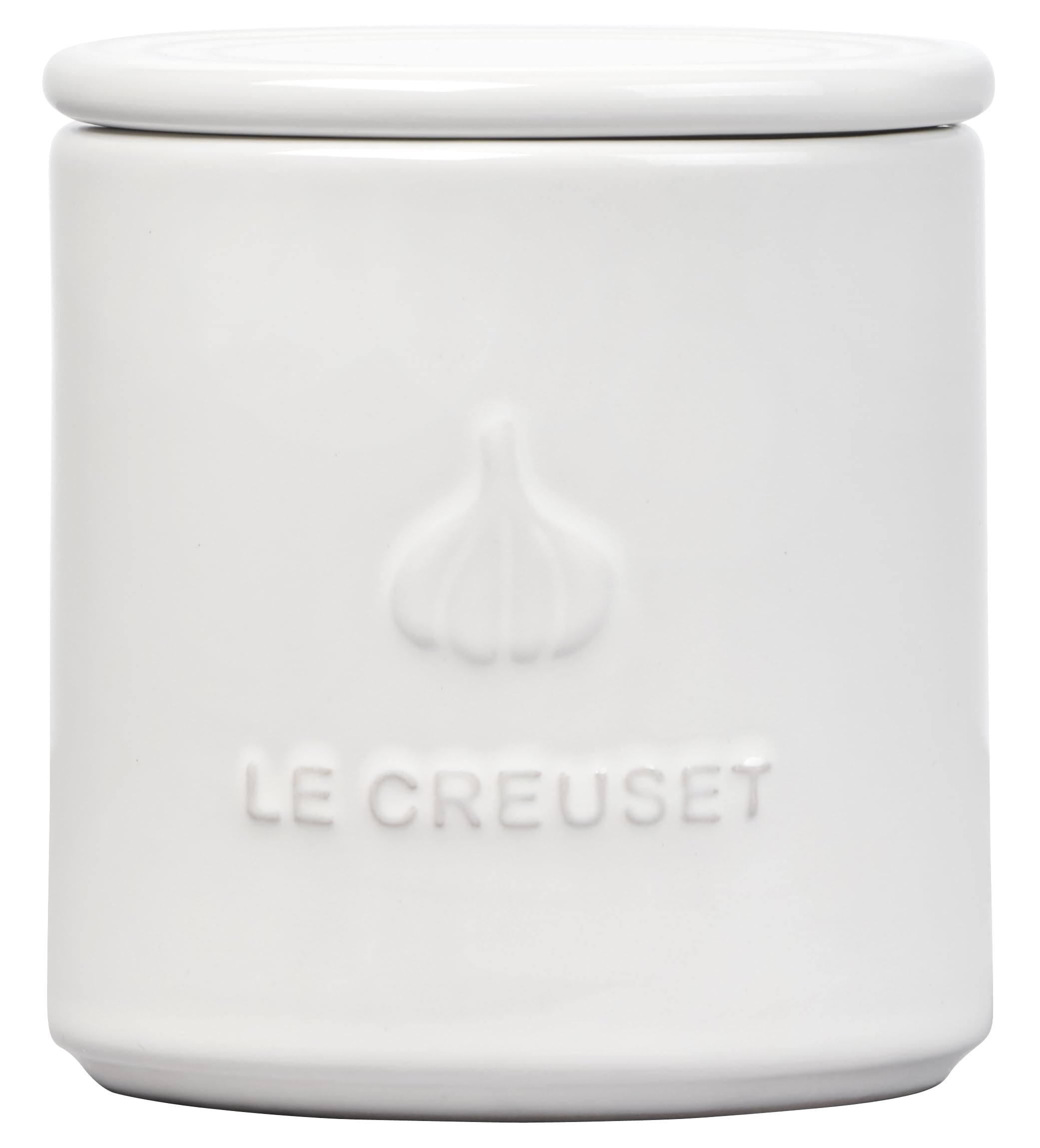 le-creuset-stoneware-garlic-keeper-14-oz-white image 1