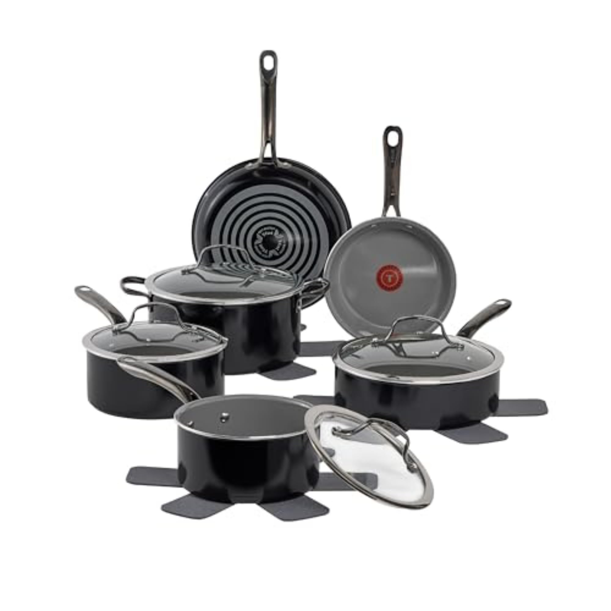 t-fal-preserve-ceramic-nonstick-cookware-set-13-piece-black image 1