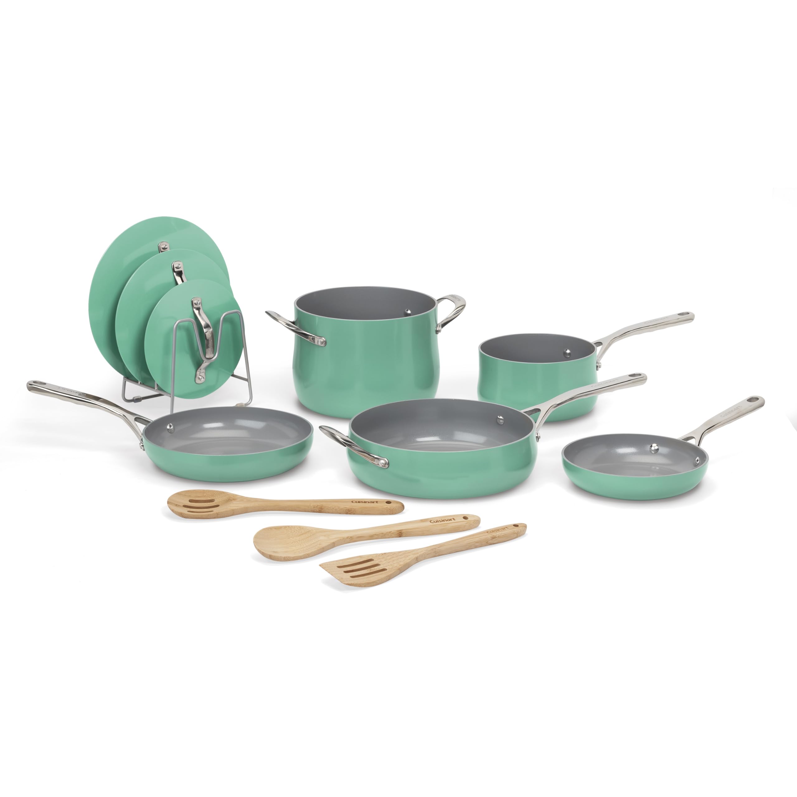 cuisinart-ceramic-nonstick-12-piece-cookware-set-teal-34c-12tl image 1