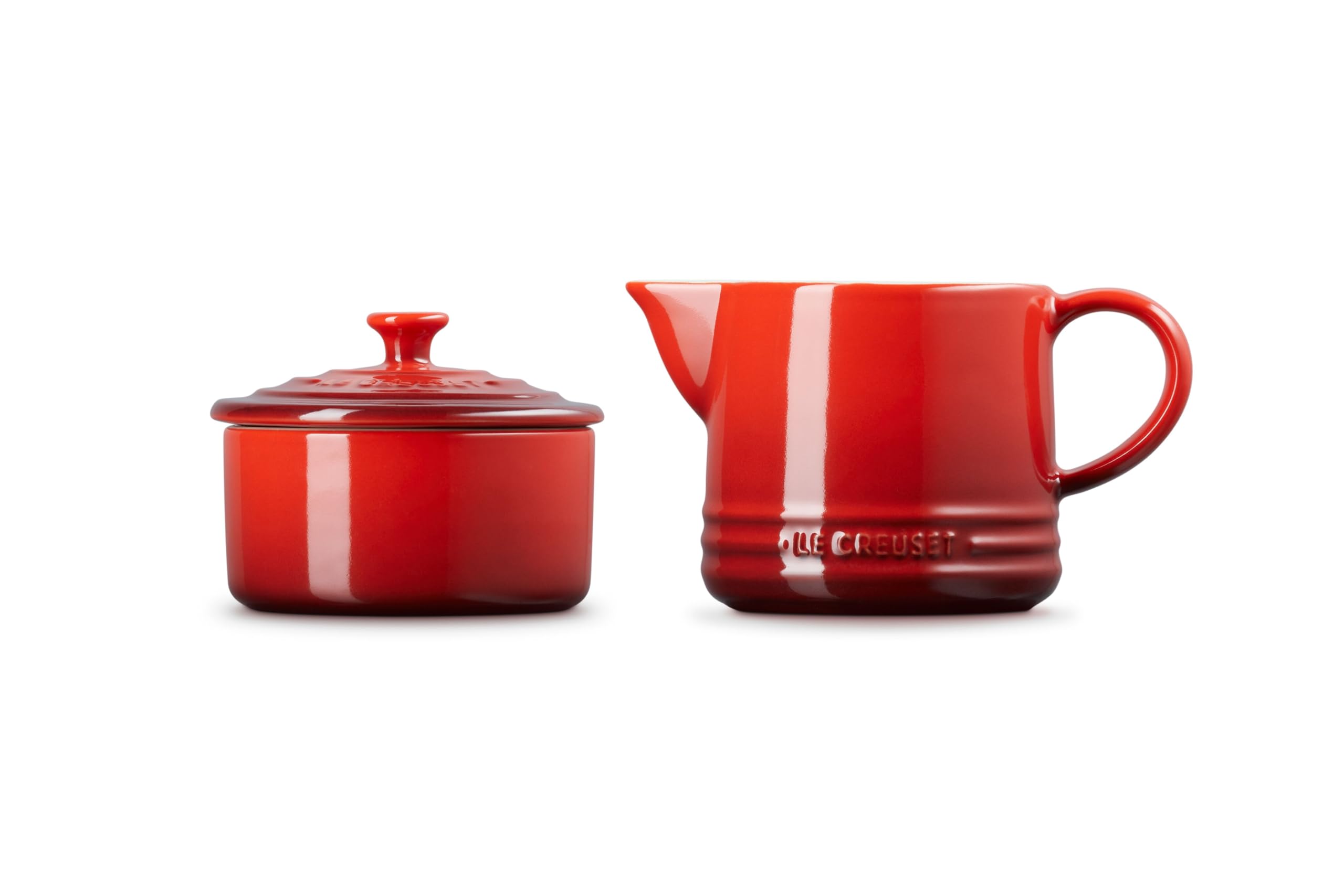 le-creuset-stoneware-signature-cream-sugar-set-cerise image 2