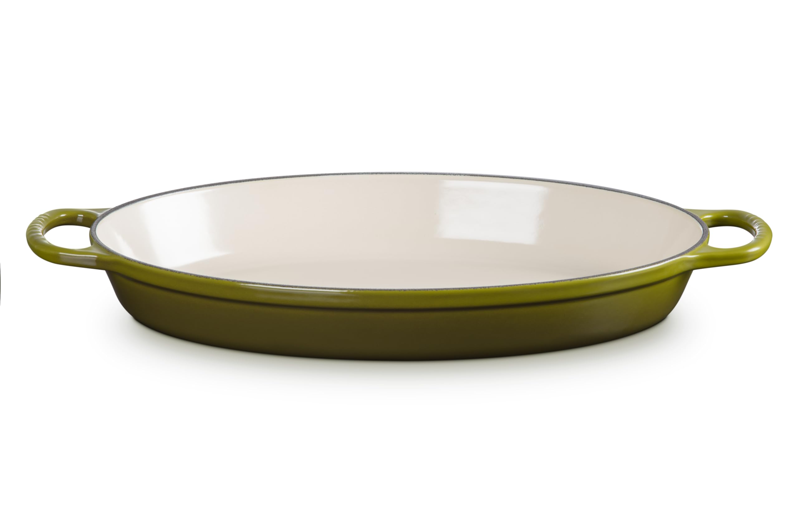 le-creuset-enameled-cast-iron-signature-oval-baker-3-qt-olive image 2