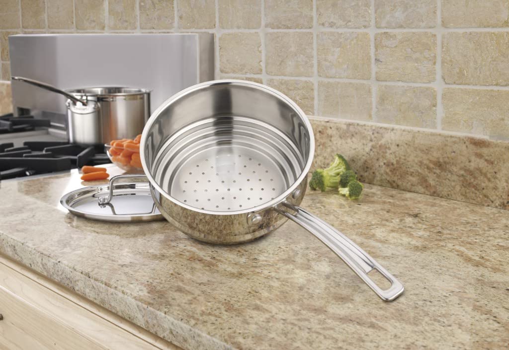 cuisinart-multiclad-pro-20cm-stainless-skillet-with-universal-steamer image 7