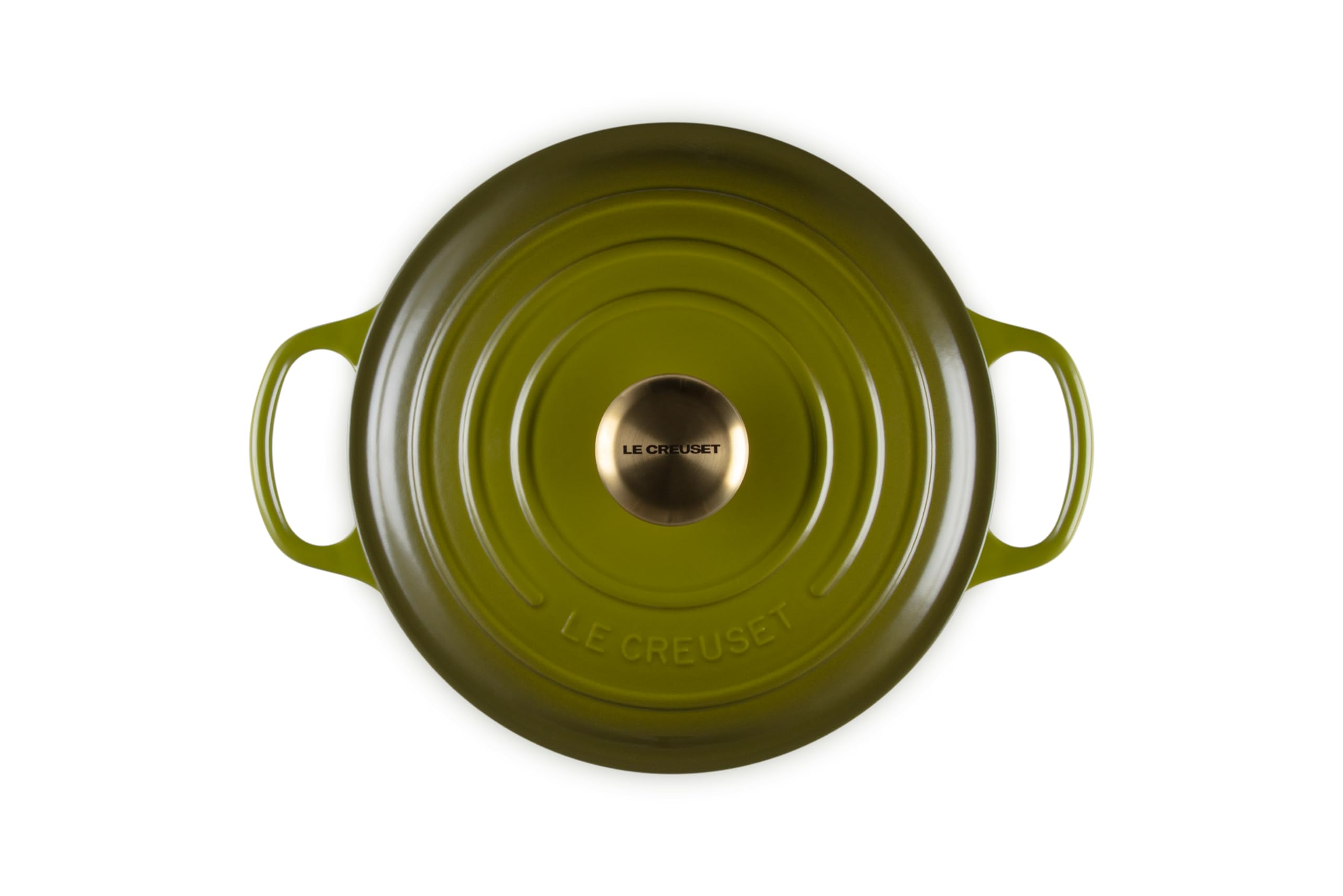 le-creuset-enameled-cast-iron-signature-round-sauteuse-3-5-qt-olive image 2