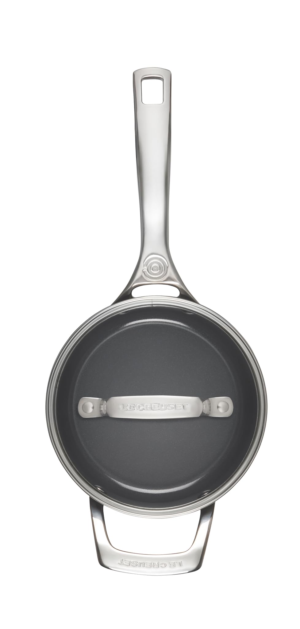 le-creuset-essential-non-stick-ceramic-saucepan-with-glass-lid-2-qt image 2