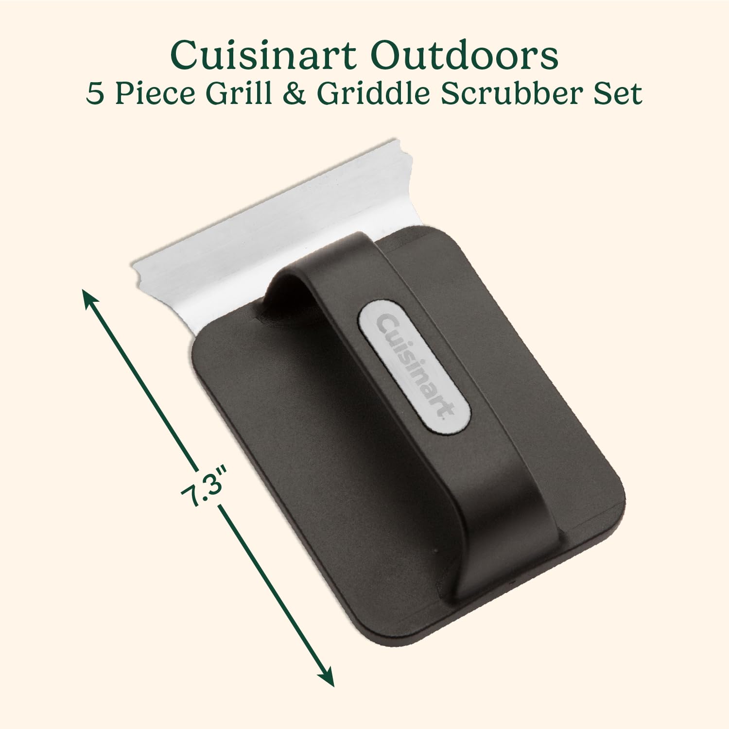 cuisinart-5-piece-grill-griddle-scrubber-set-bristle-free-stainless-steel image 2