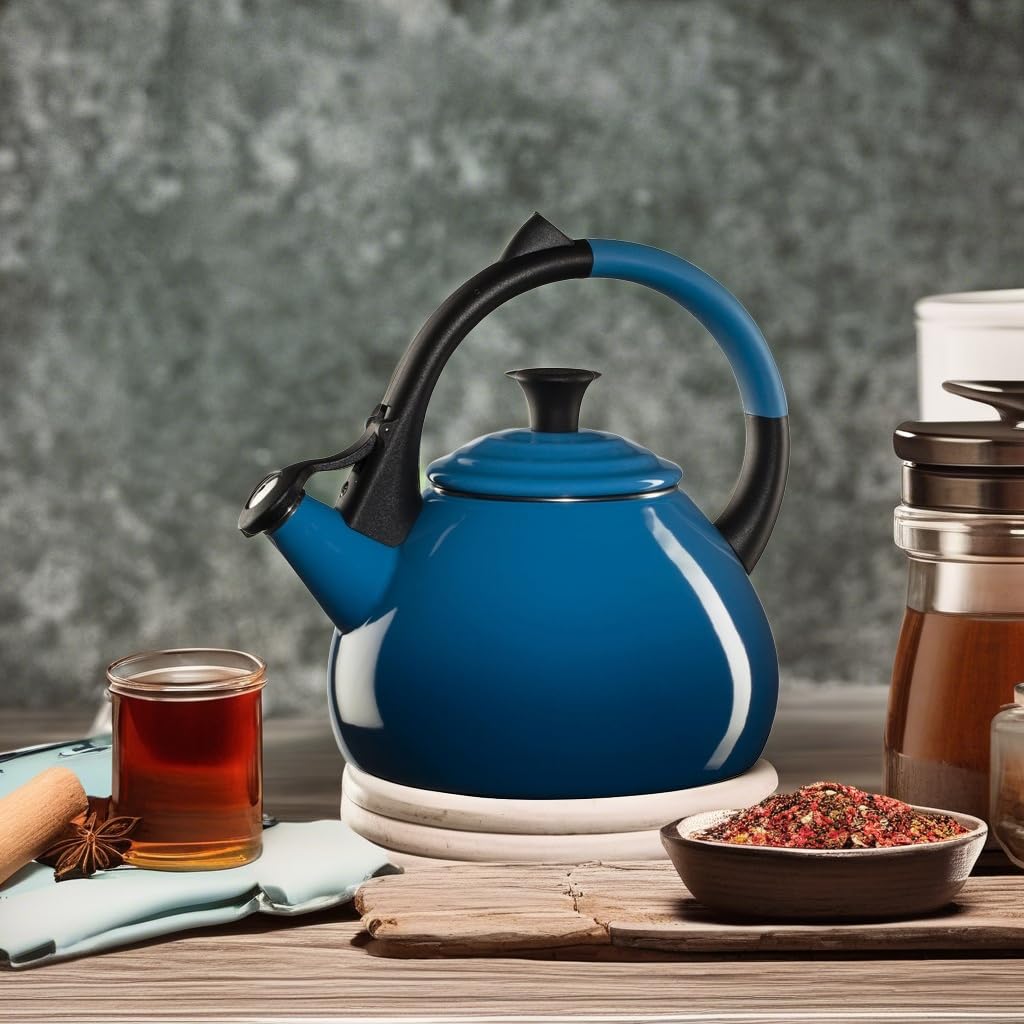 le-creuset-enamel-on-steel-oolong-tea-kettle-1-6-qt-marseille image 2