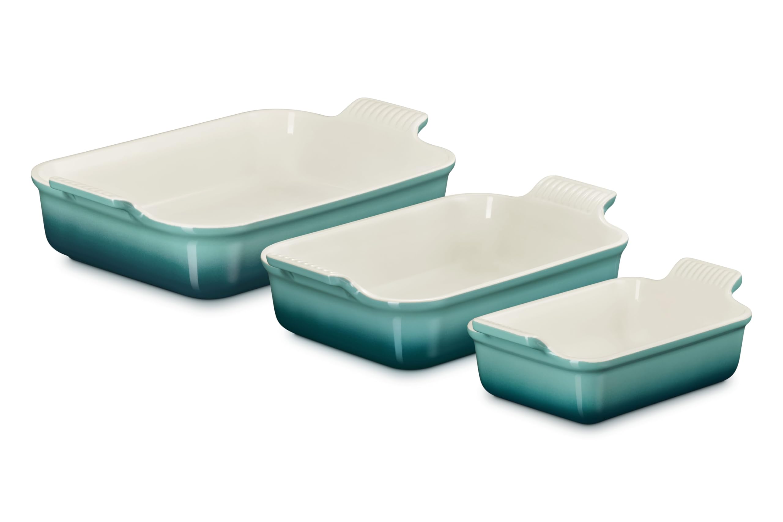 le-creuset-stoneware-heritage-3-piece-rectangular-baking-dish-set-chiffon-pink image 7