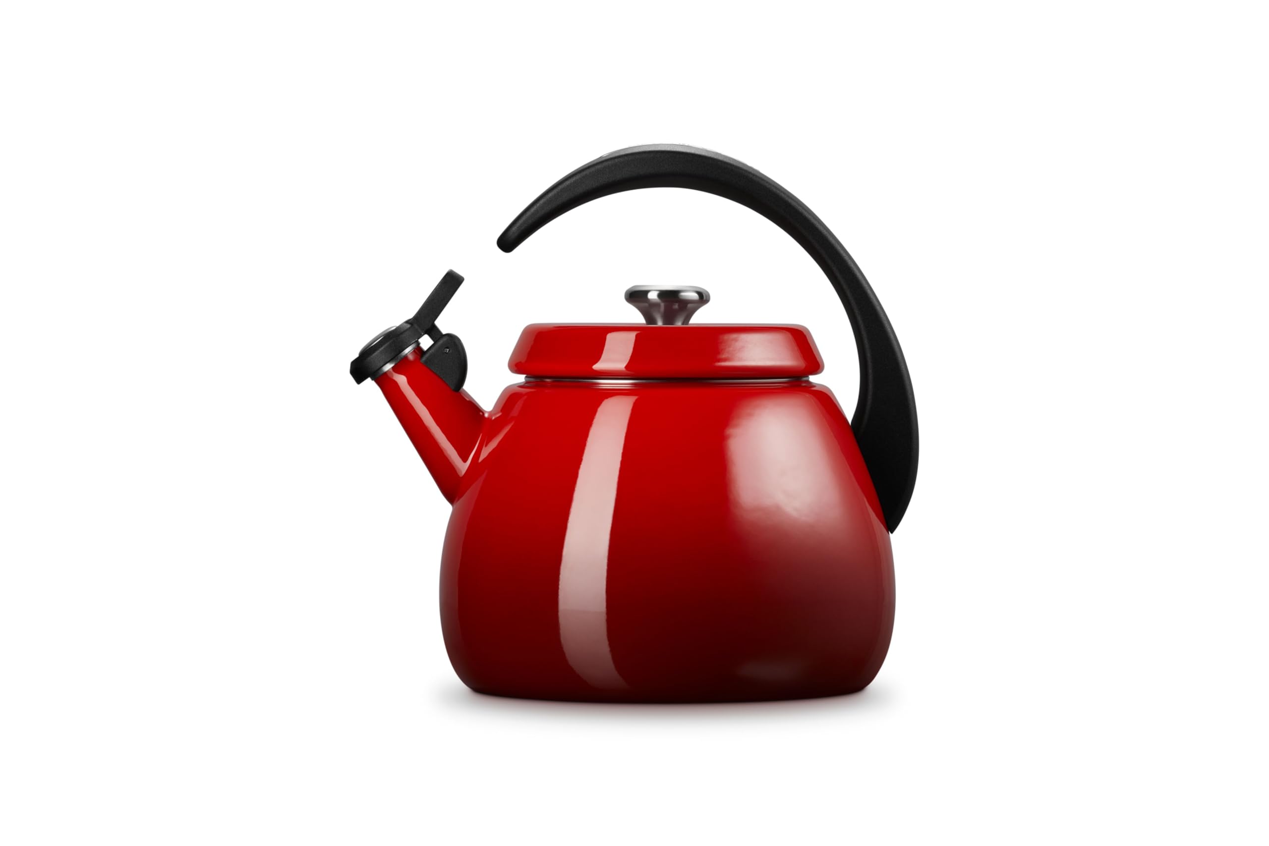 le-creuset-enamel-on-steel-cloche-kettle-2-2-qt-cerise-whistling-tea-kettle image 3