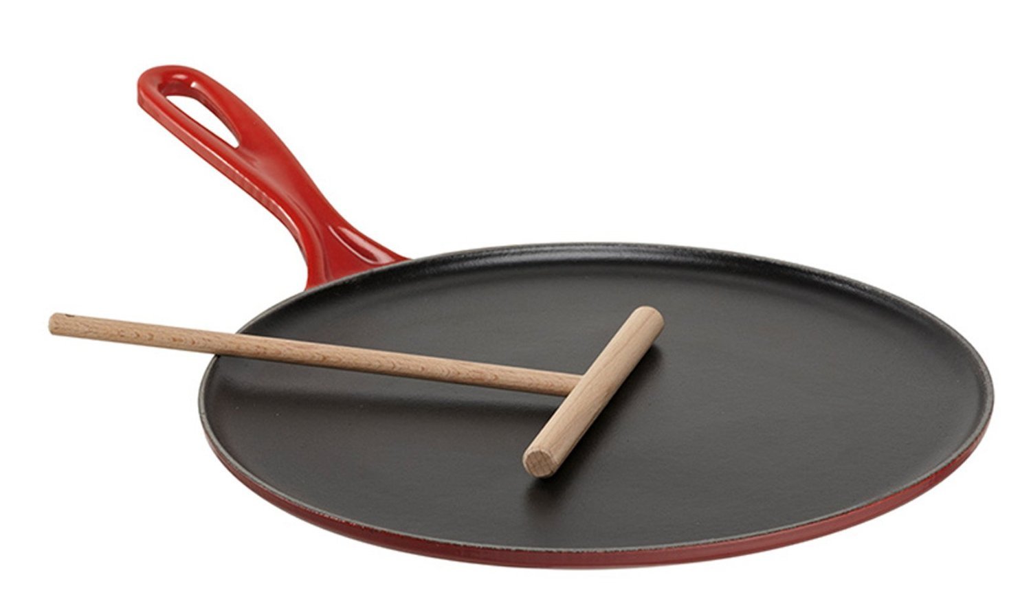 le-creuset-enameled-cast-iron-traditional-round-crepe-pan-10-25-cerise image 7