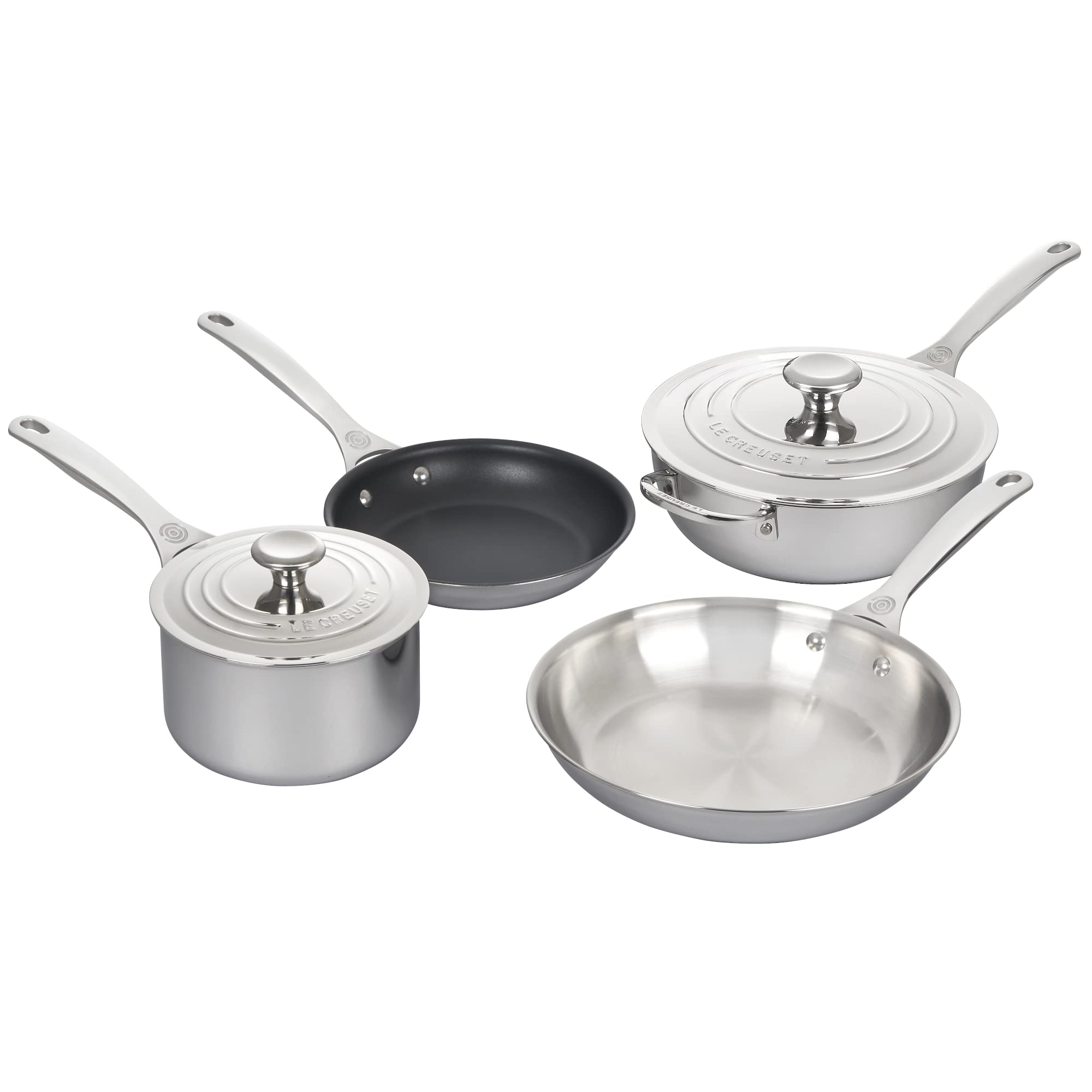 le-creuset-tri-ply-stainless-steel-6-piece-cookware-set image 1
