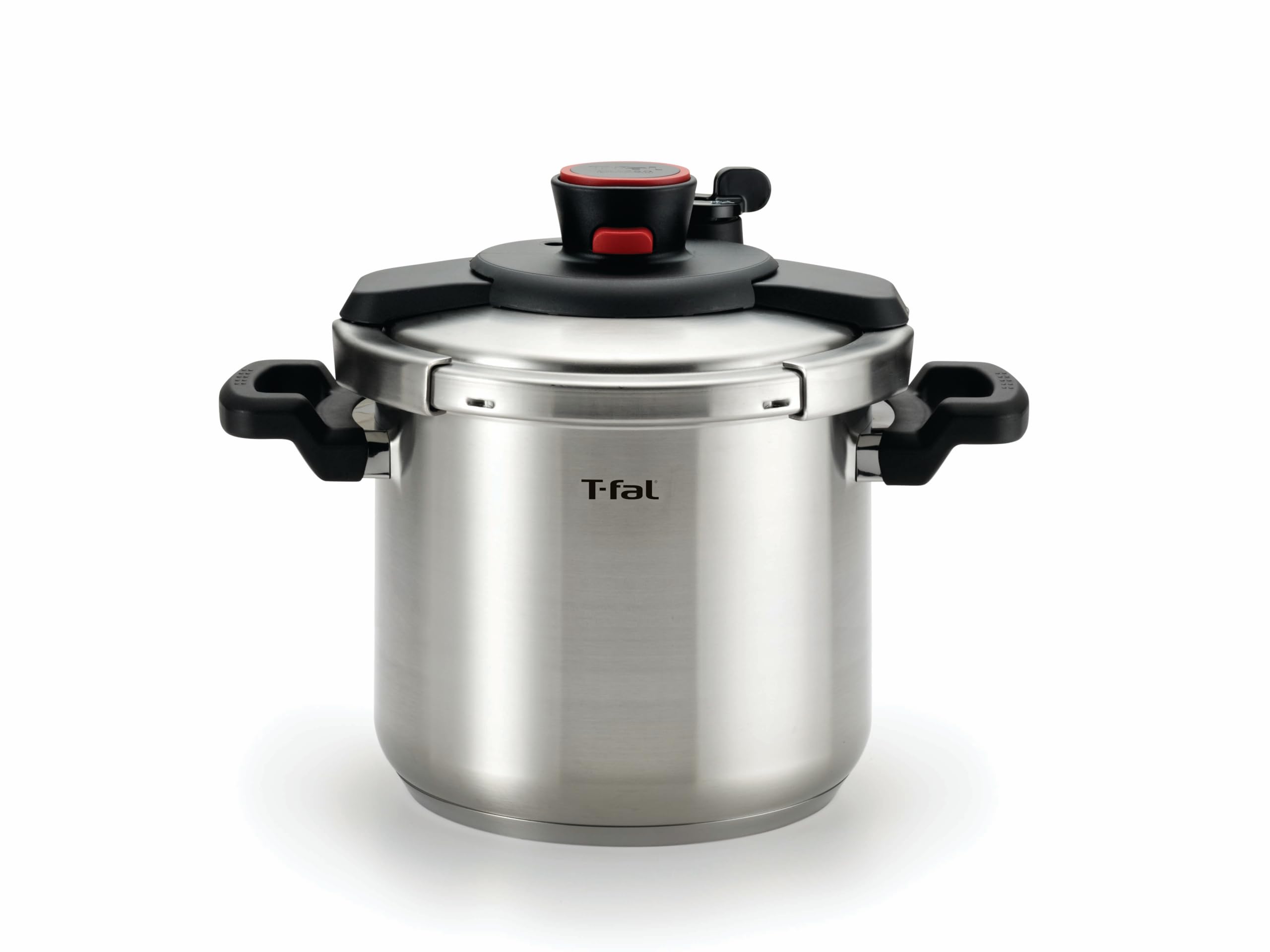 t-fal-clipso-8-quart-stainless-steel-pressure-cooker-with-steam-basket-silver image 1