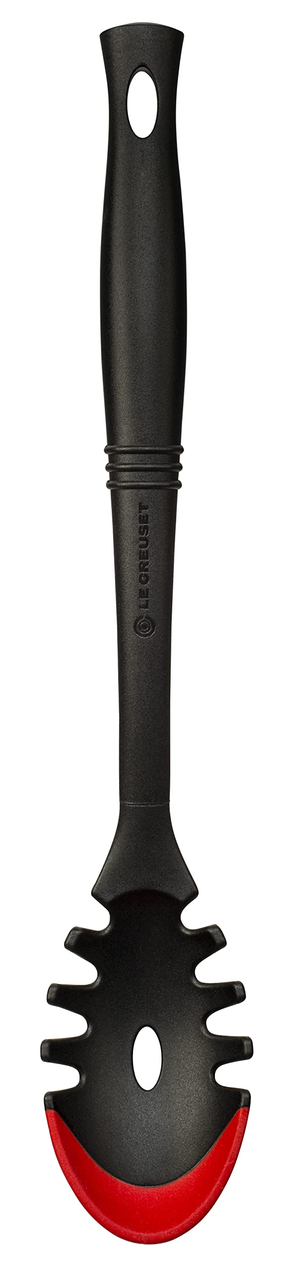 le-creuset-revolution-bi-material-slotted-spoon-13-5-inch-cerise image 3