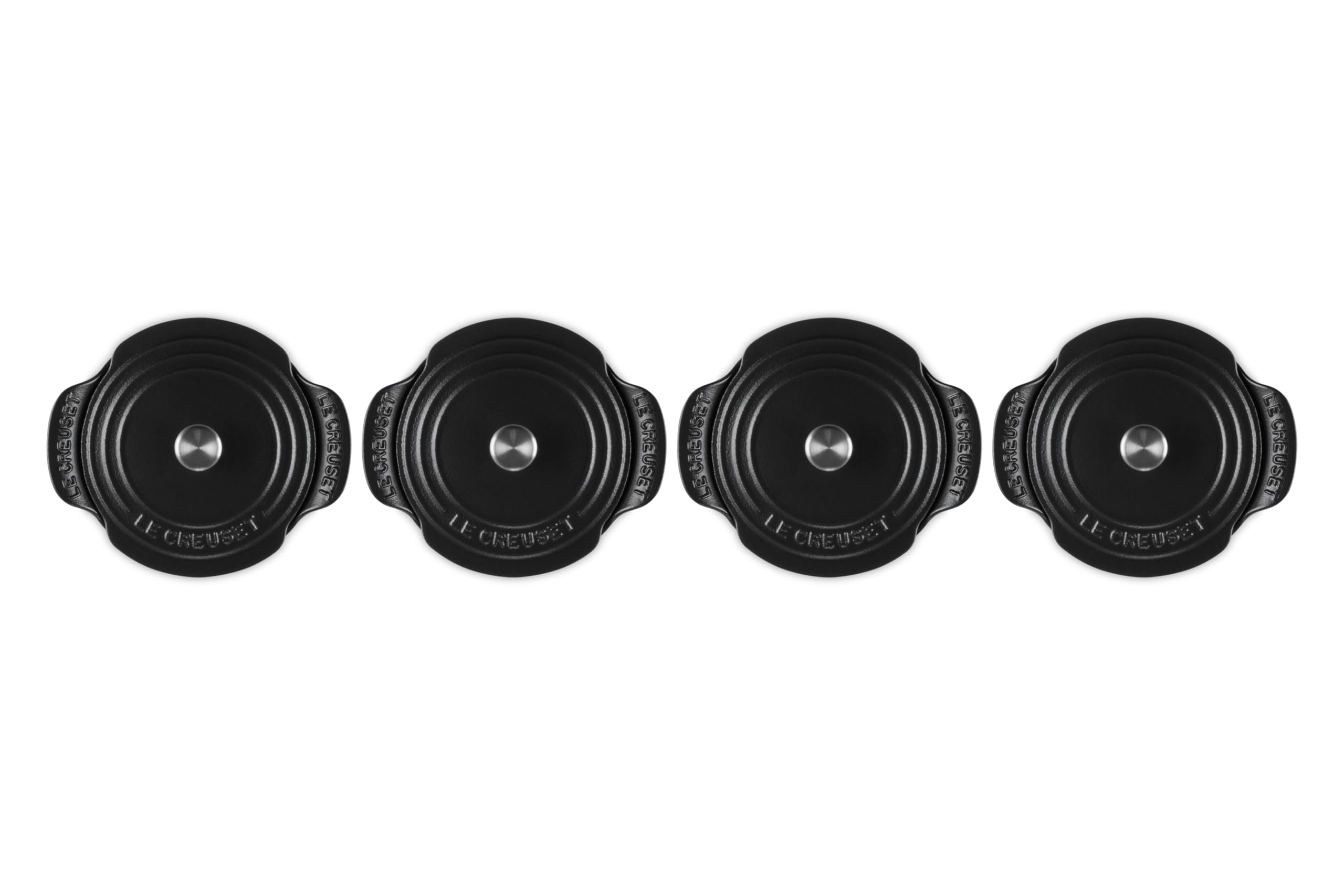 le-creuset-gourmand-collection-mini-round-braiser-set-of-4-0-3-qt-matte-black-wi image 3
