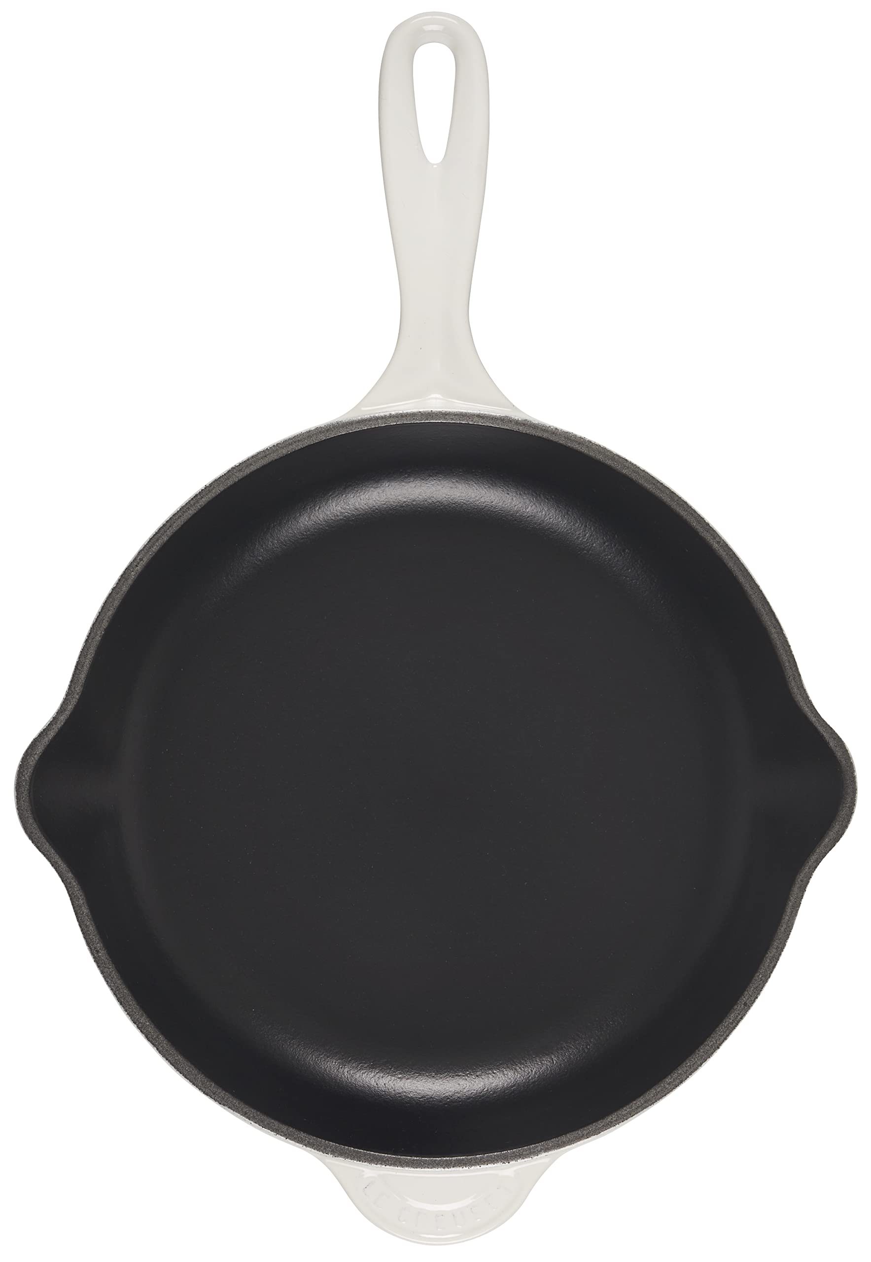 le-creuset-classic-enameled-cast-iron-handle-skillet-9-white image 2
