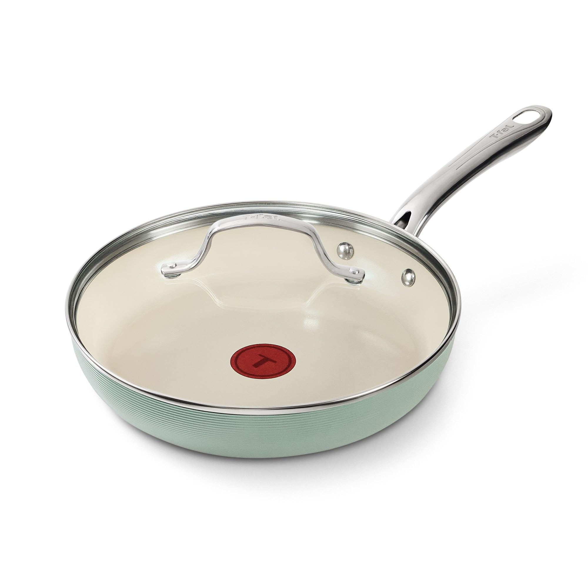 t-fal-inspire-ceramic-nonstick-10-5-inch-skillet-with-lid-mint-green image 1