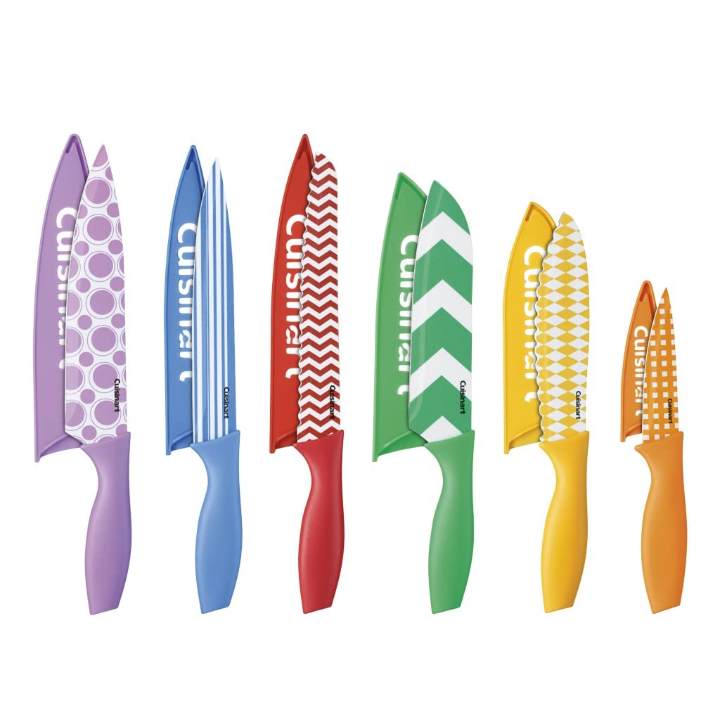 cuisinart-12-piece-printed-color-knife-set-with-blade-guards-multicolored image 2