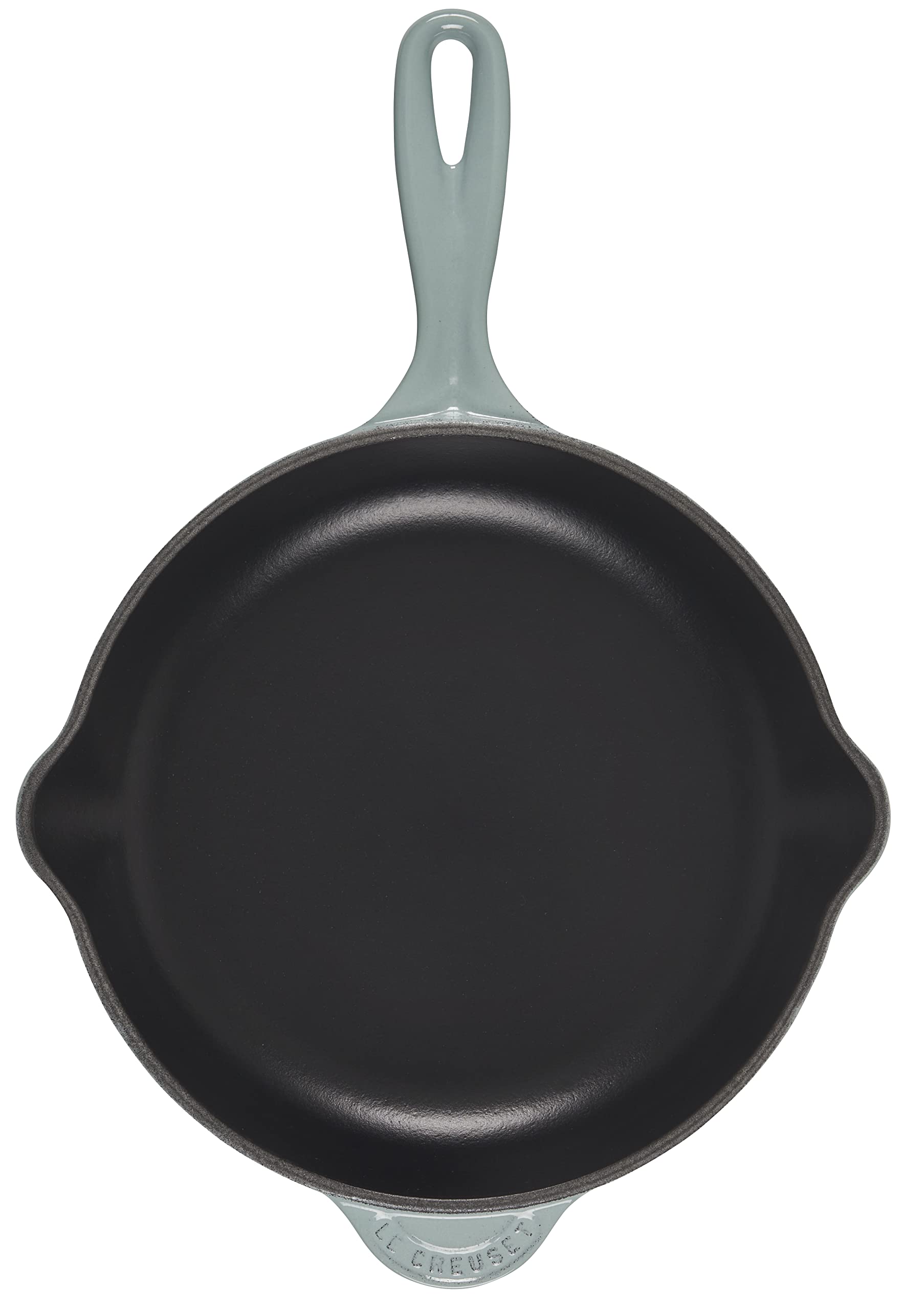 le-creuset-classic-enameled-cast-iron-handle-skillet-9-sea-salt image 2