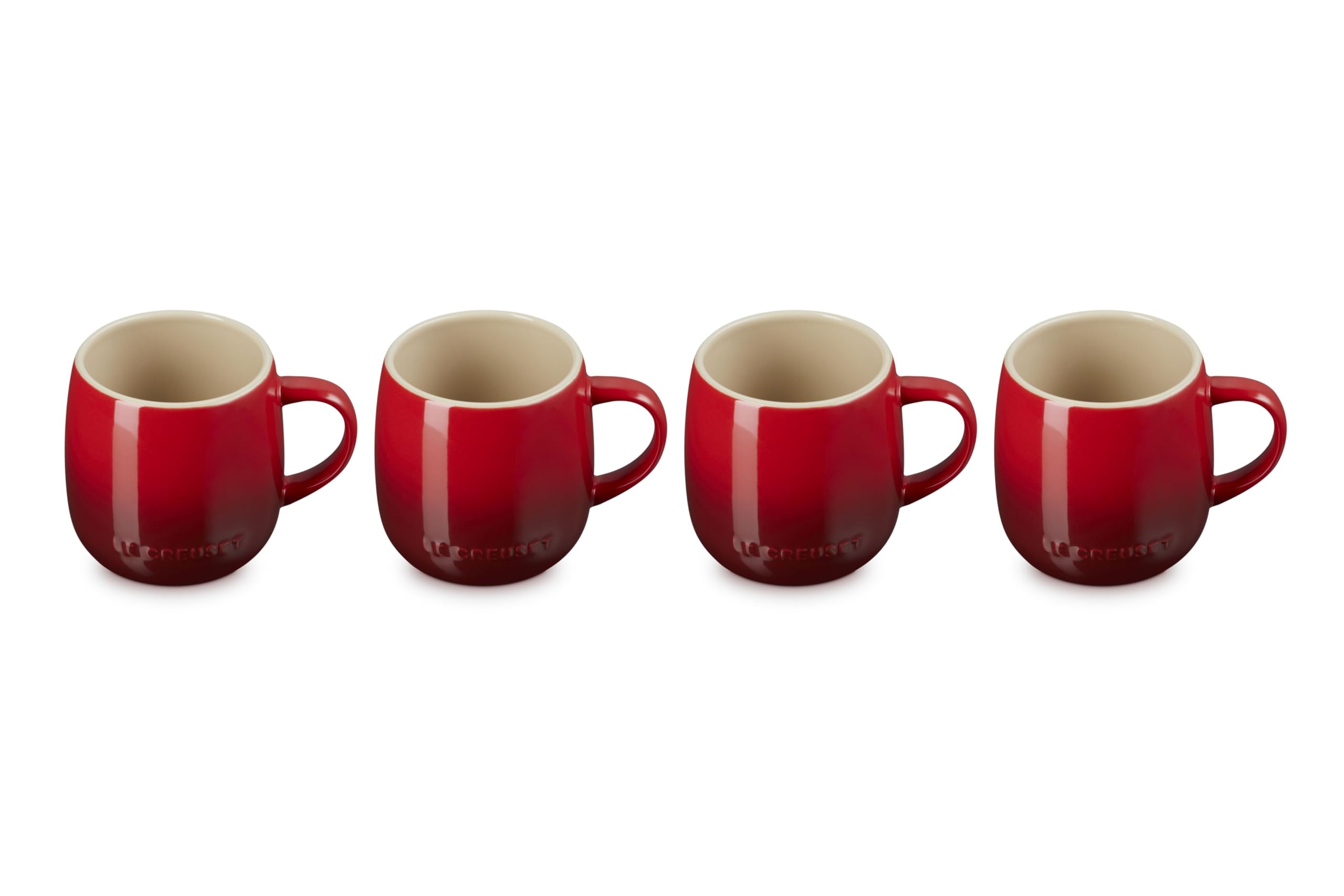 le-creuset-heritage-stoneware-mug-set-of-4-13-oz-cerise image 1
