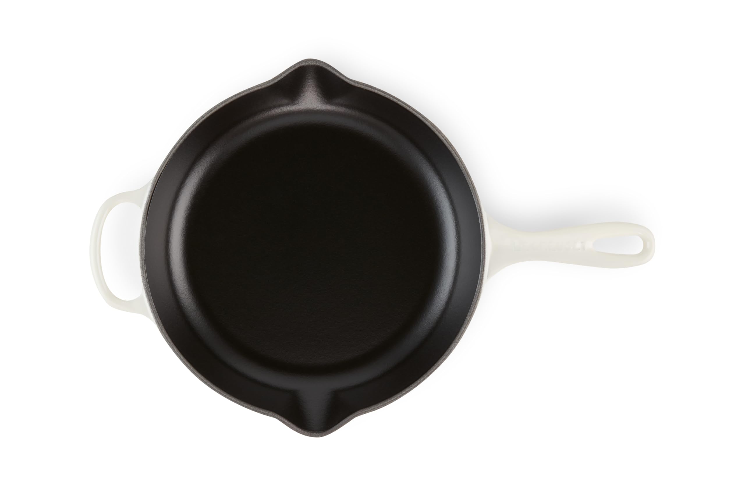 le-creuset-enameled-cast-iron-signature-iron-handle-skillet-10-25-meringue image 4