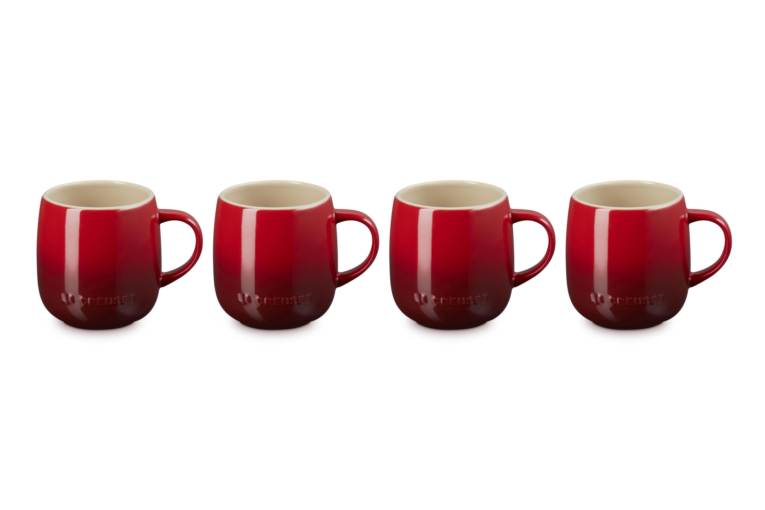 le-creuset-heritage-stoneware-mug-set-of-4-13-oz-cerise image 2