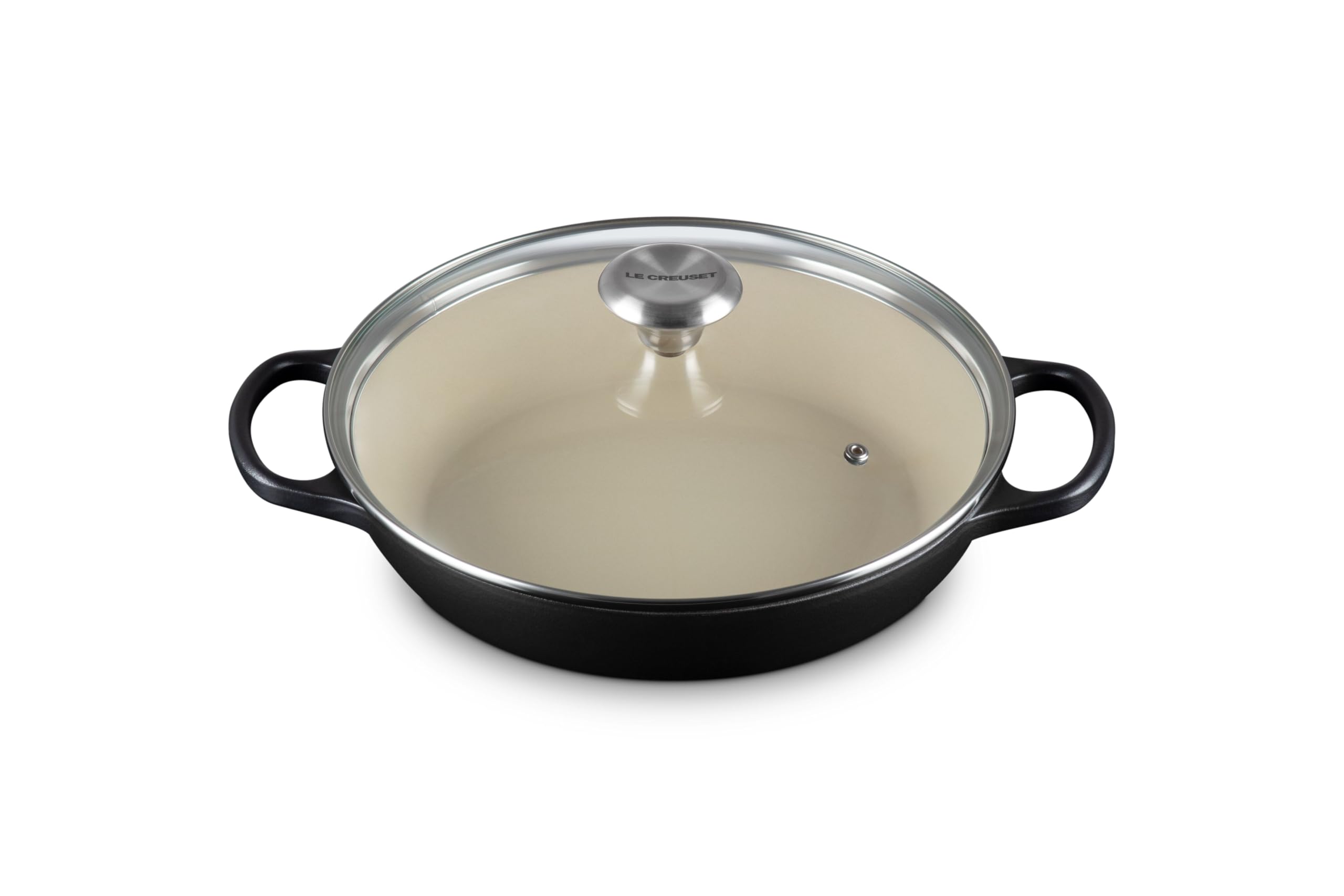 le-creuset-signature-round-braiser-with-glass-lid-2-25-qt-licorice image 1
