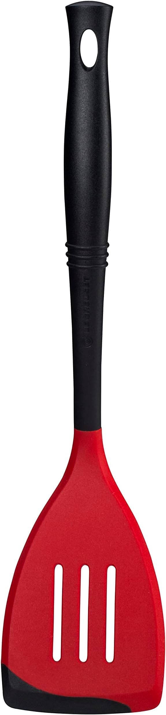le-creuset-revolution-bi-material-slotted-spoon-13-5-inch-cerise image 2