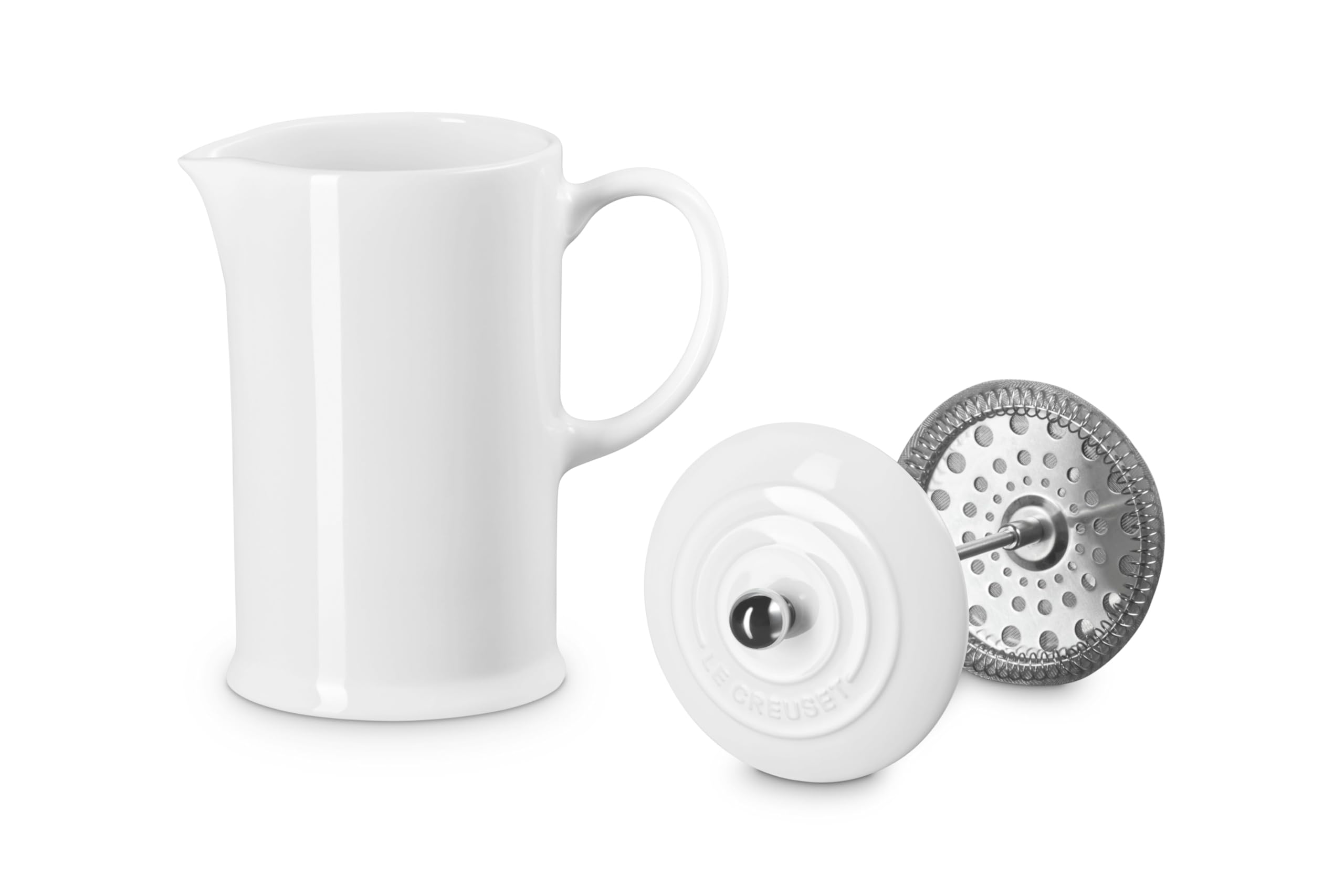 le-creuset-stoneware-french-press-34-oz-white image 2