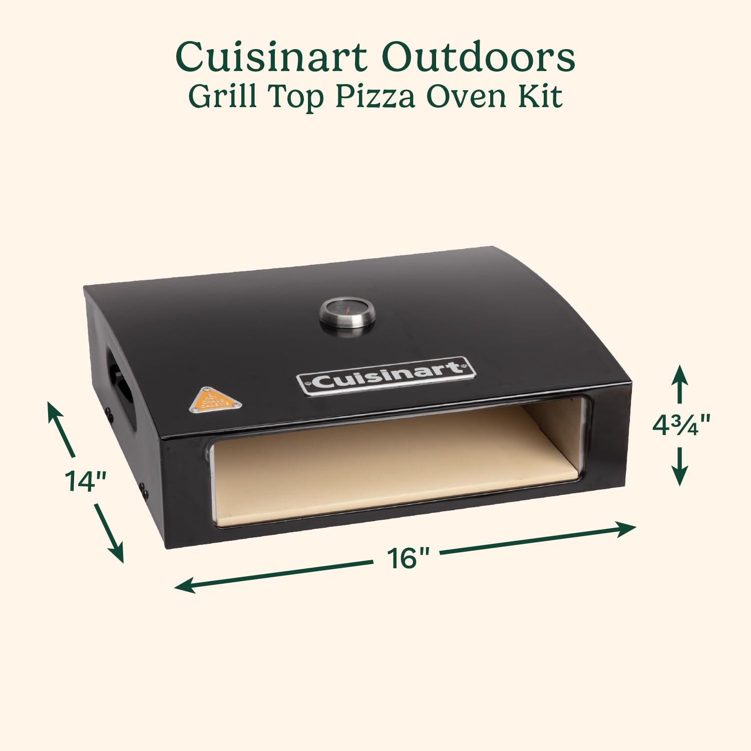 cuisinart-grill-top-pizza-oven-kit-with-12-inch-pizza-peel-cordierite-stone image 2