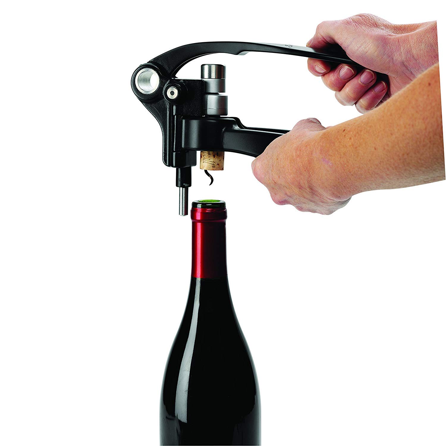 le-creuset-original-lever-corkscrew-wine-opener-and-foil-cutter-gift-set-black image 6