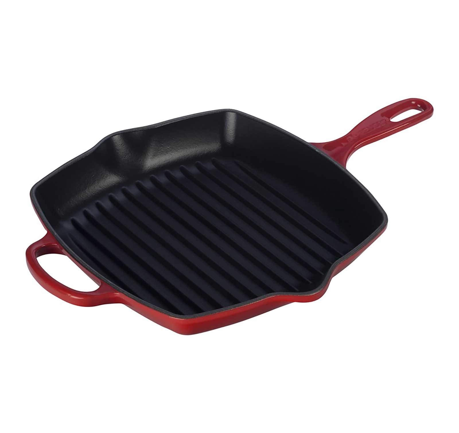 le-creuset-signature-10-25-enameled-cast-iron-square-skillet-grill-cerise image 7