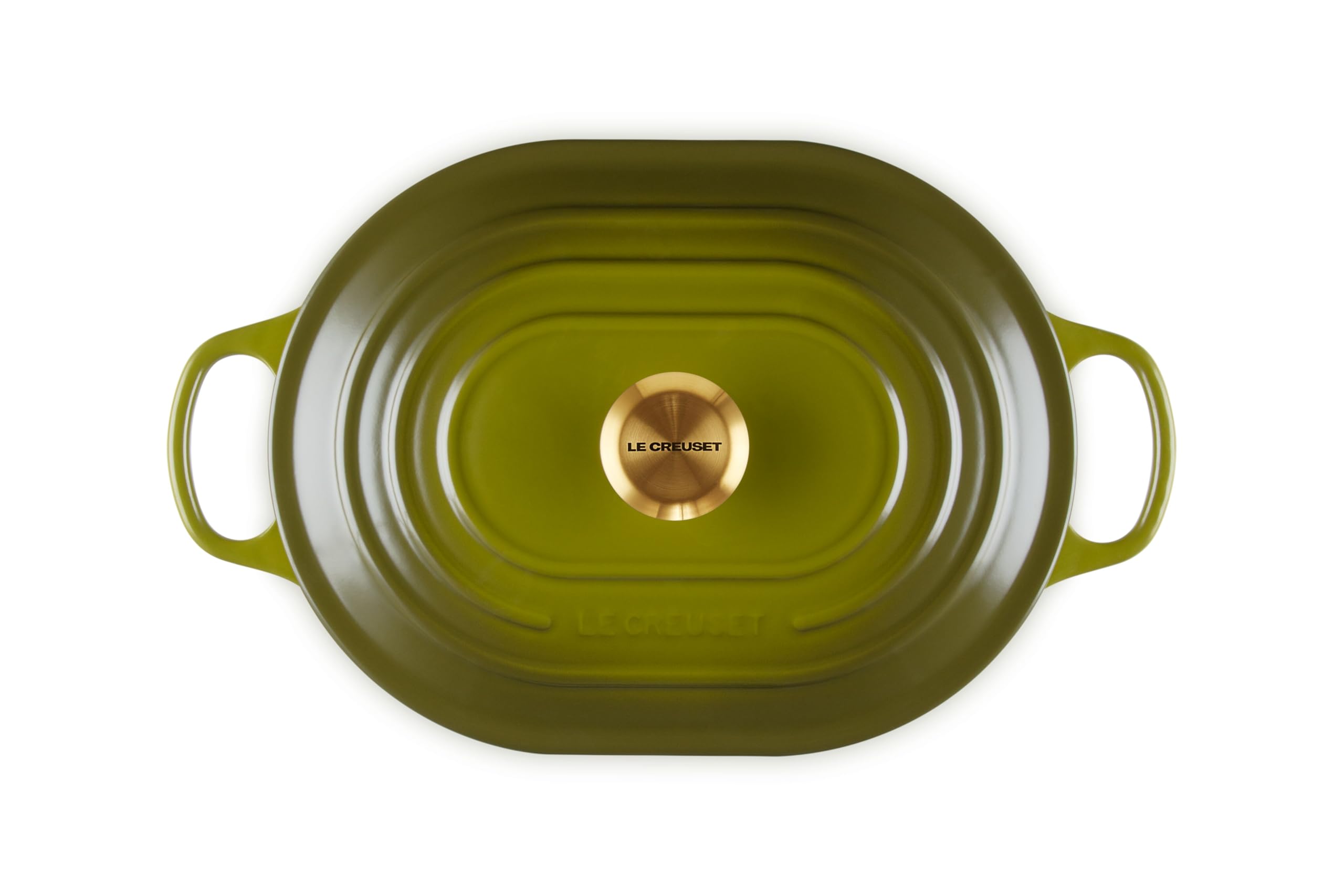 le-creuset-enameled-cast-iron-signature-oval-casserole-3-75-qt-olive image 2
