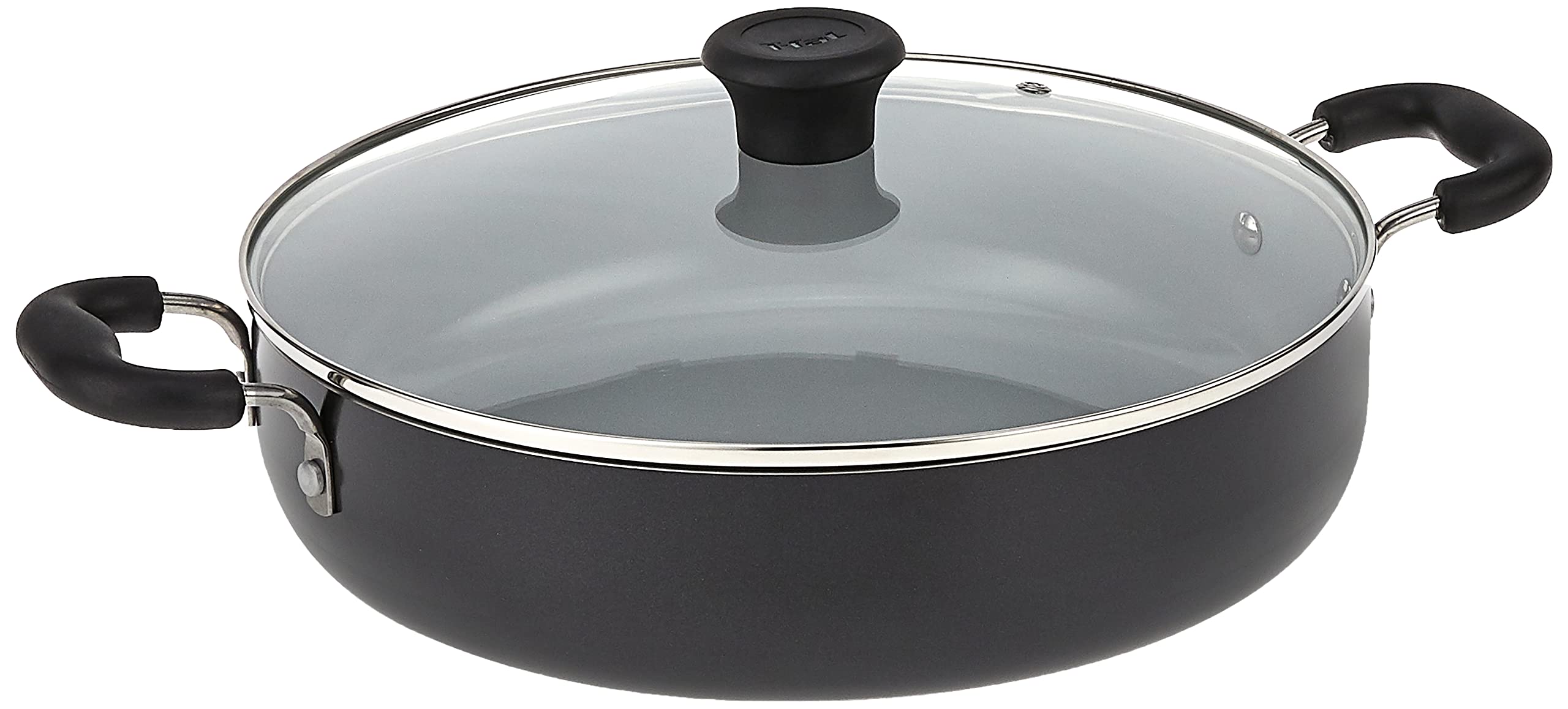 t-fal-specialty-ceramic-dishwasher-oven-safe-everyday-pan-12-in-5-qt-black image 1