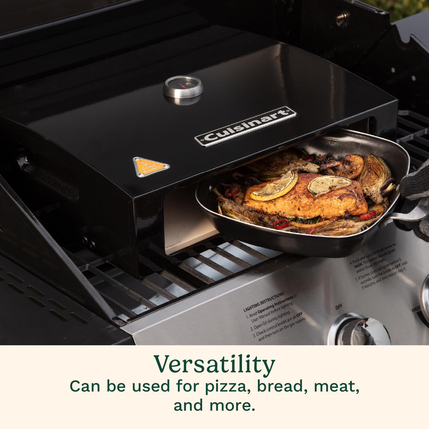 cuisinart-grill-top-pizza-oven-kit-with-12-inch-pizza-peel-cordierite-stone image 3