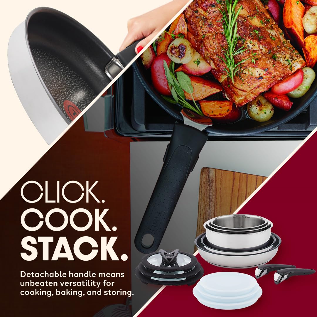 t-fal-ingenio-expertise-13-piece-stainless-steel-cookware-set-with-detachable-ha image 2