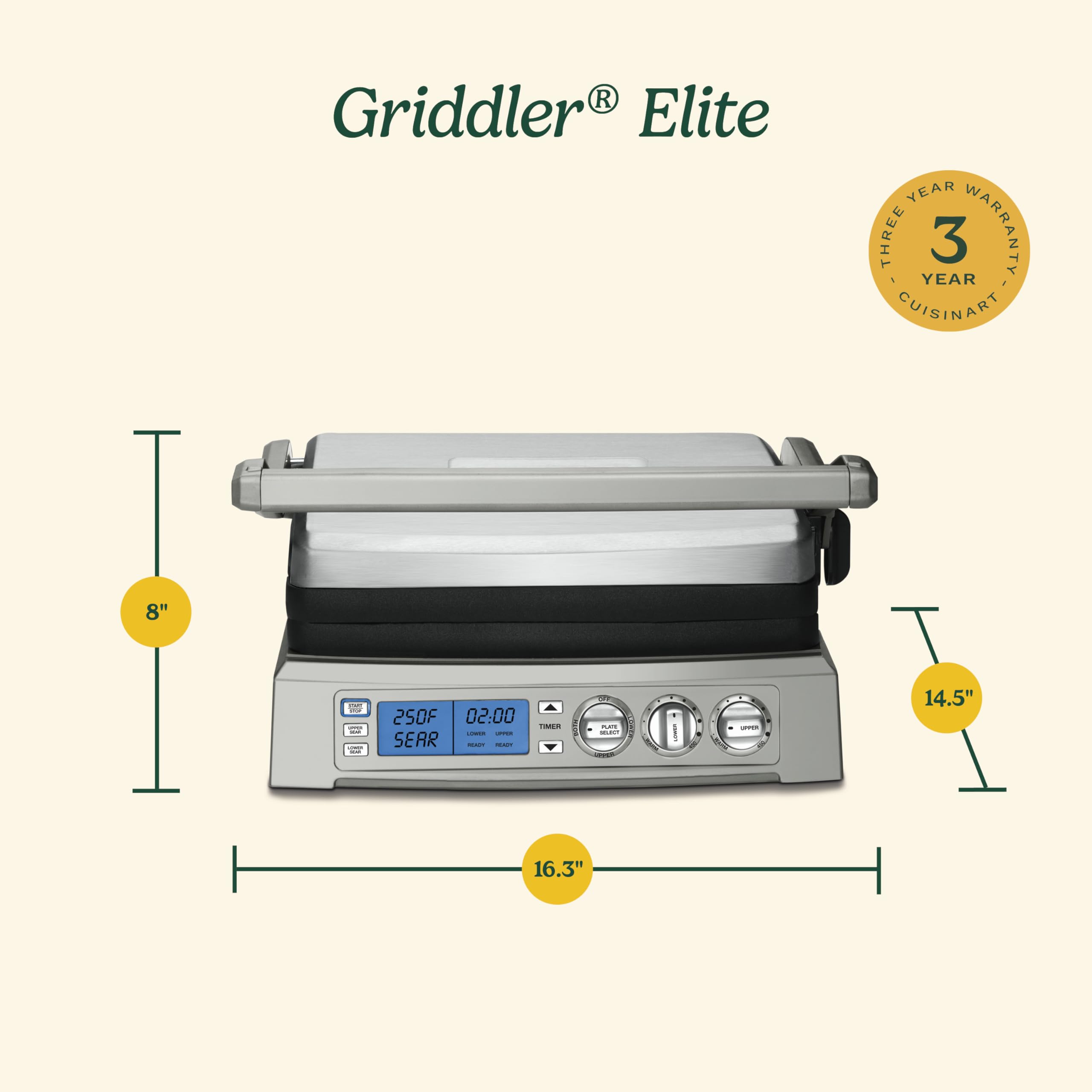 cuisinart-6-in-1-elite-griddler-electric-indoor-grill-griddle-gr-300wsp1-stainle image 6
