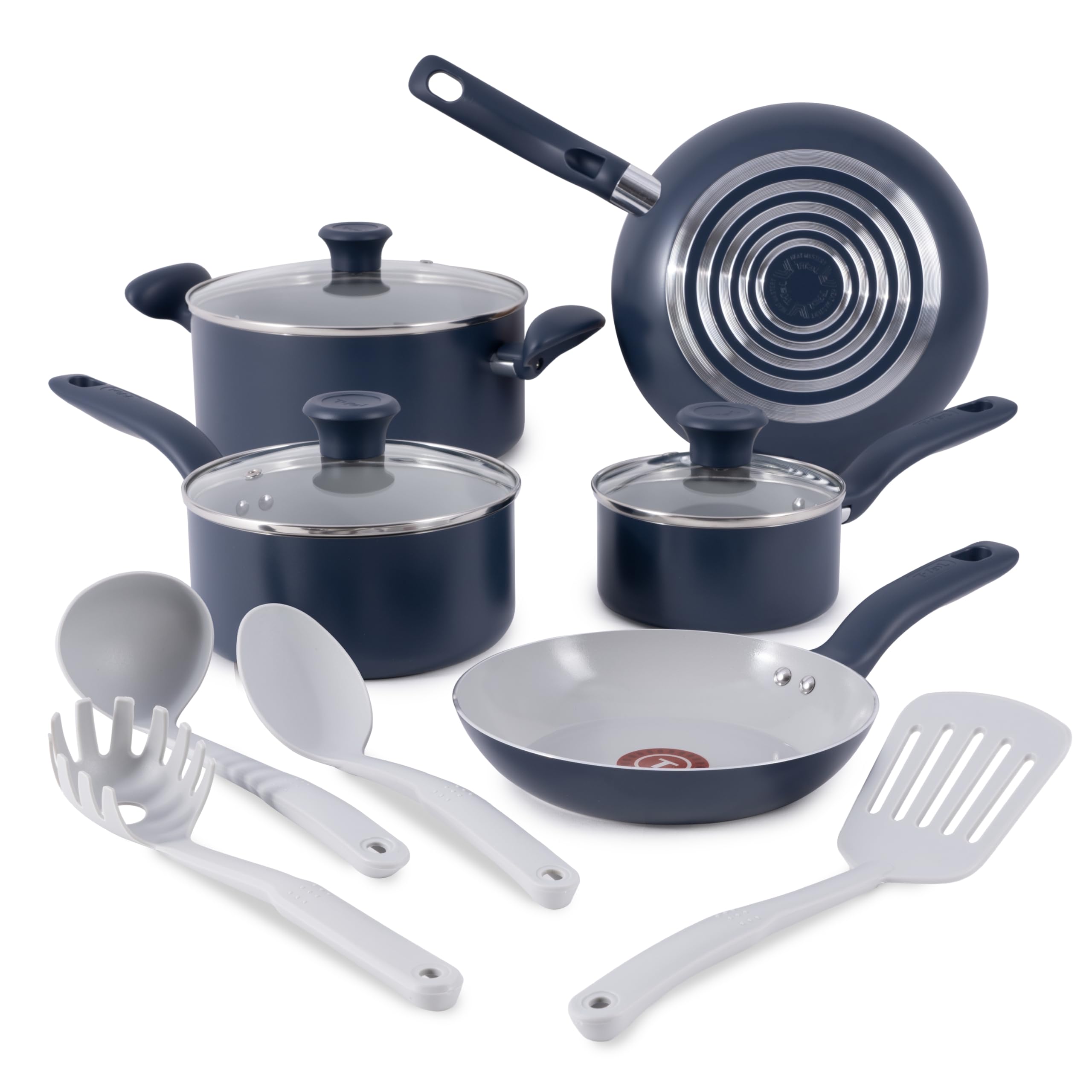 t-fal-culinaire-ceramic-12-piece-nonstick-cookware-set-dark-blue image 1