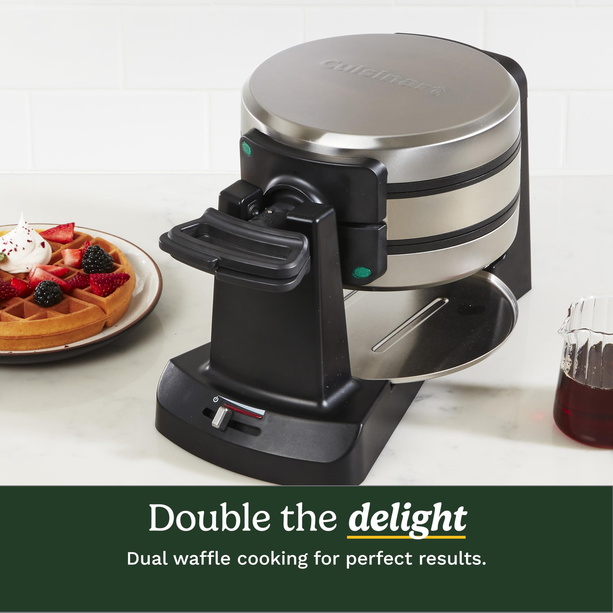 cuisinart-waf-f40nas-double-flip-belgian-waffle-maker-stainless-steel-grey-black image 3