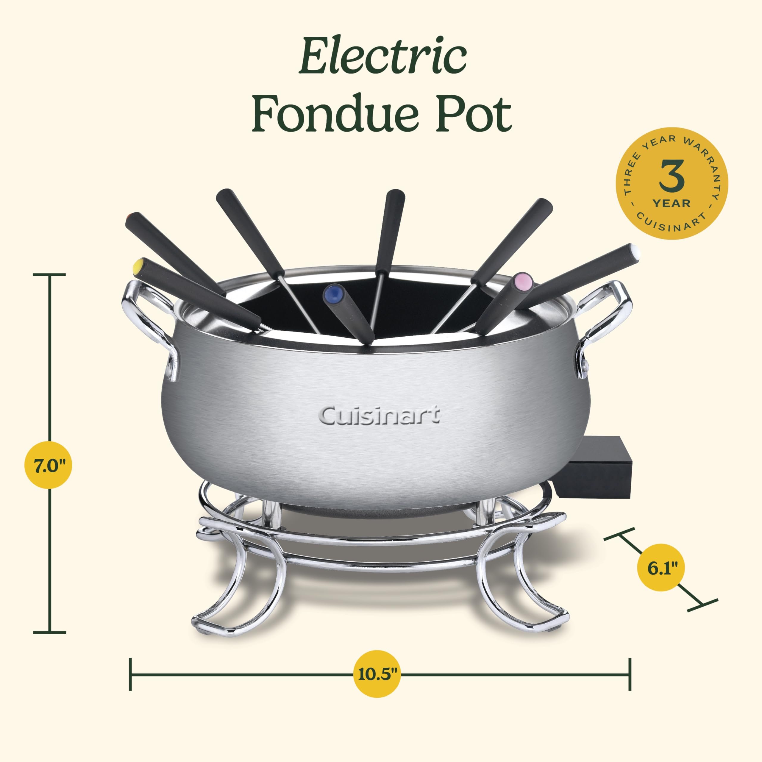 cuisinart-cfo-3ssnas-3-quart-electric-fondue-pot-set-stainless-steel-with-8-fork image 6