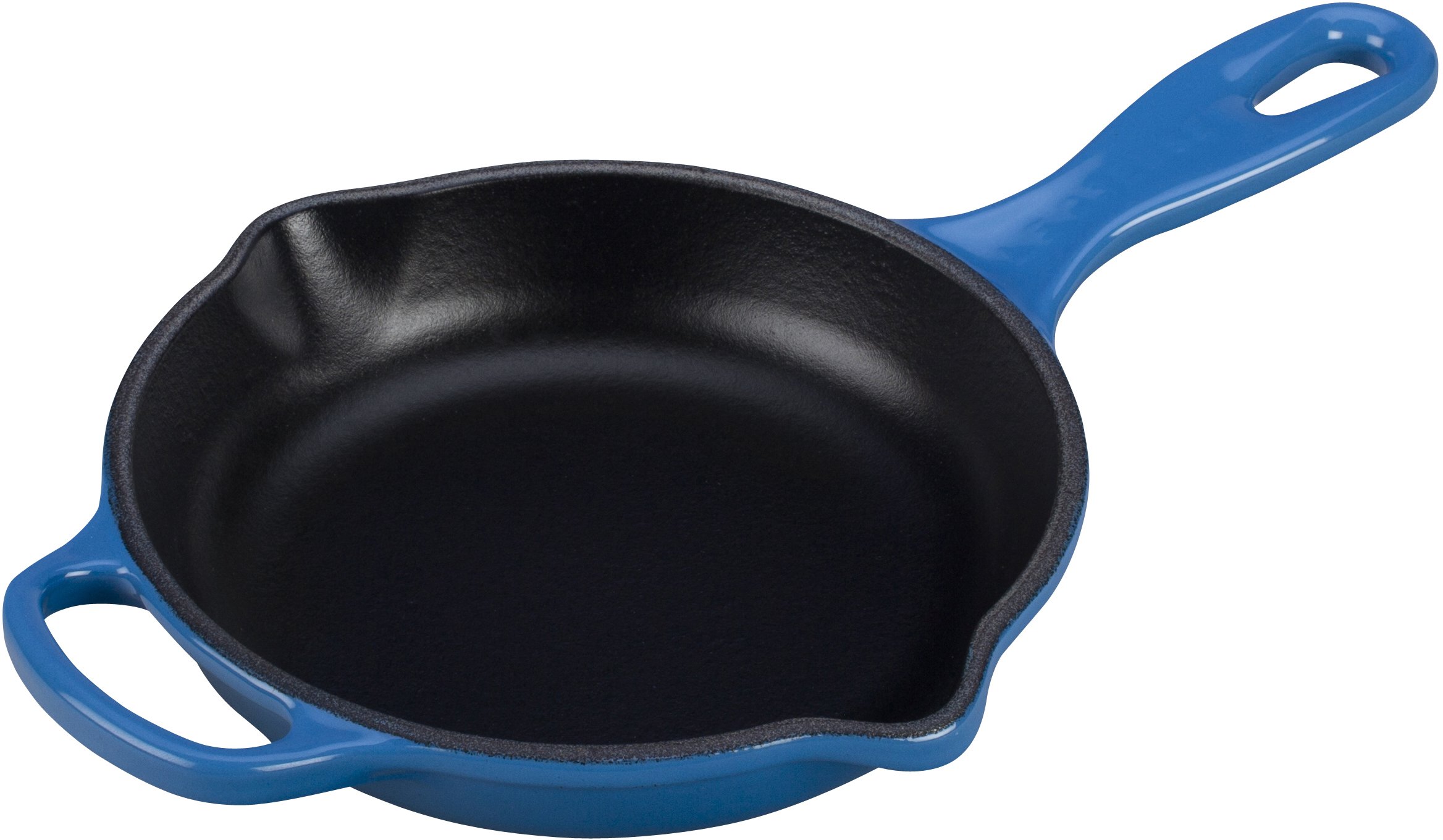 le-creuset-signature-enameled-cast-iron-skillet-6-33-in-iron-handle-marseille image 1