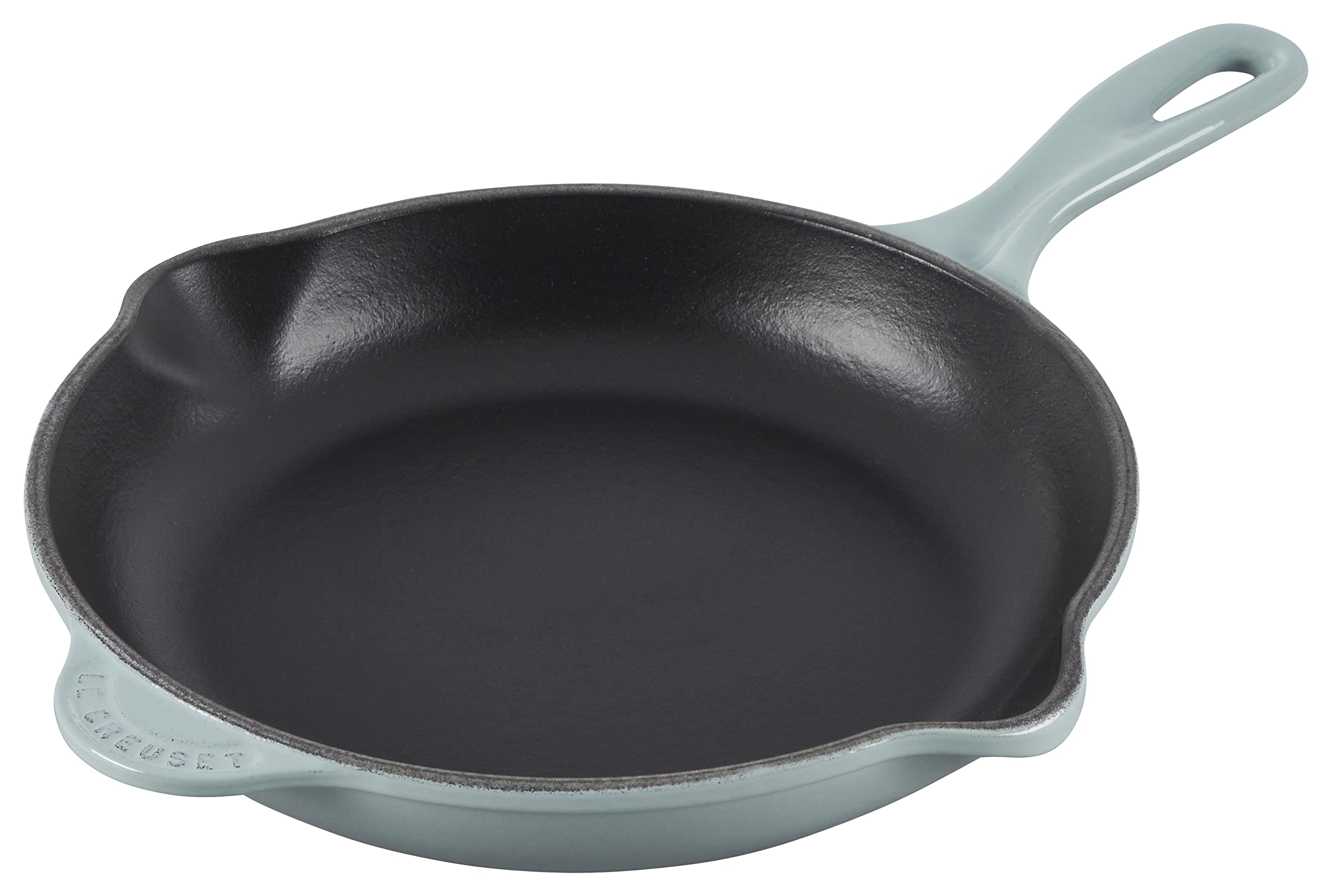 le-creuset-classic-enameled-cast-iron-handle-skillet-9-sea-salt image 1