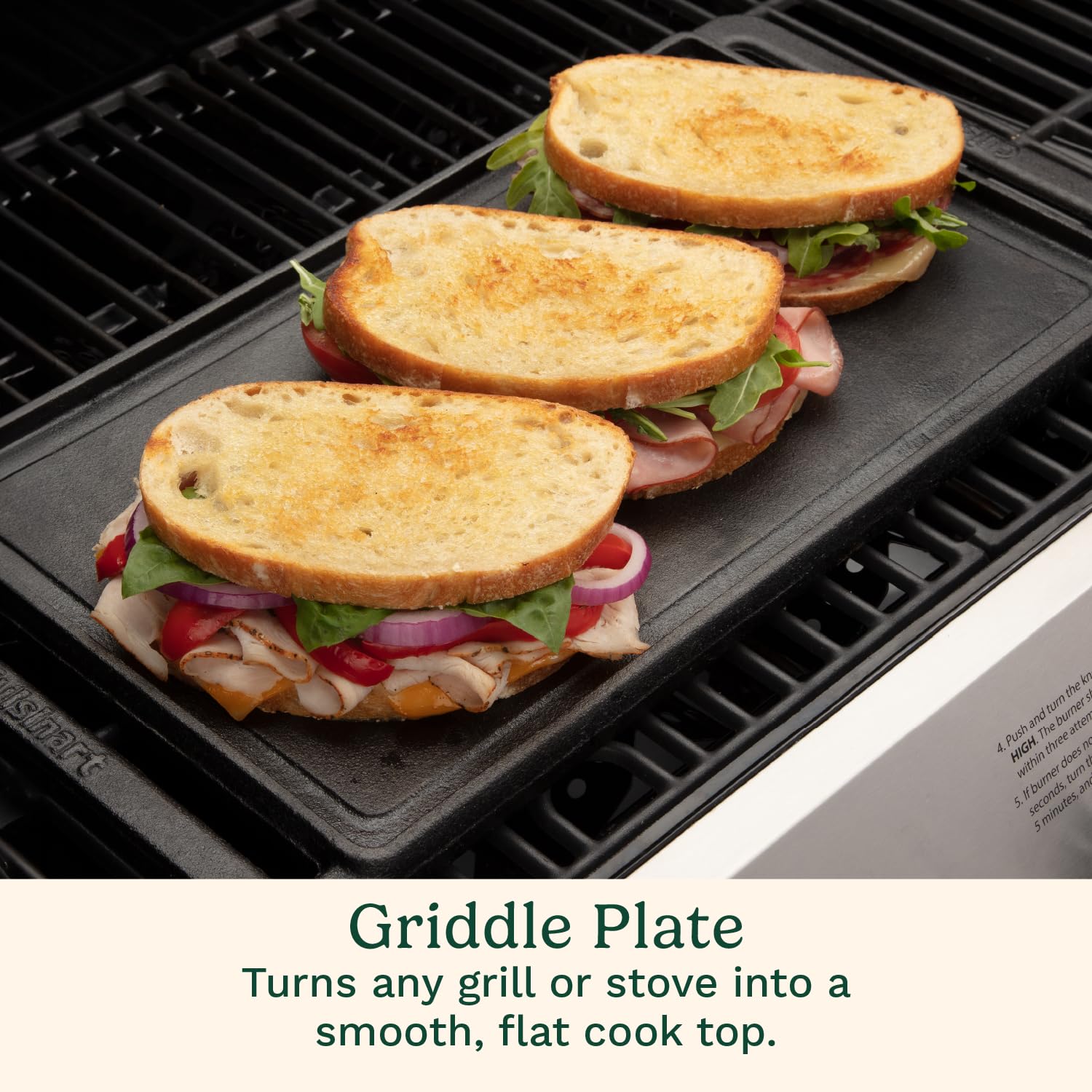 cuisinart-reversible-cast-iron-grill-griddle-plate-15-75-x-9-pre-seasoned image 4