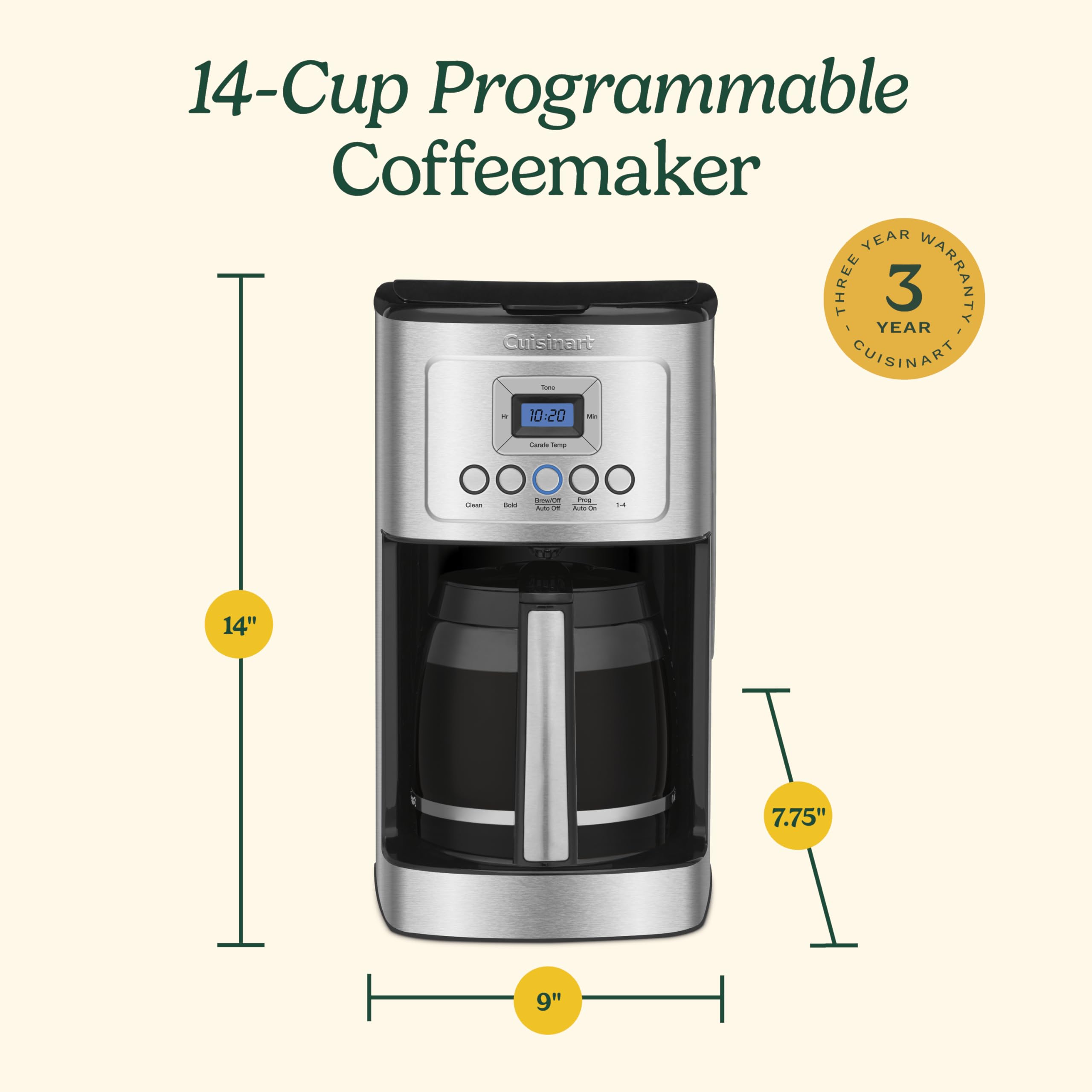 cuisinart-perfectemp-dcc-3200-14-cup-programmable-coffee-maker-stainless-steel image 6
