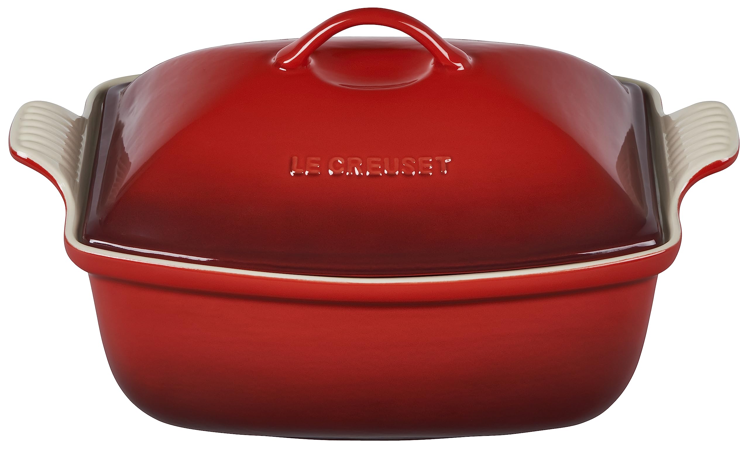 le-creuset-heritage-stoneware-deep-baker-with-lid-4-5-qt-white image 7
